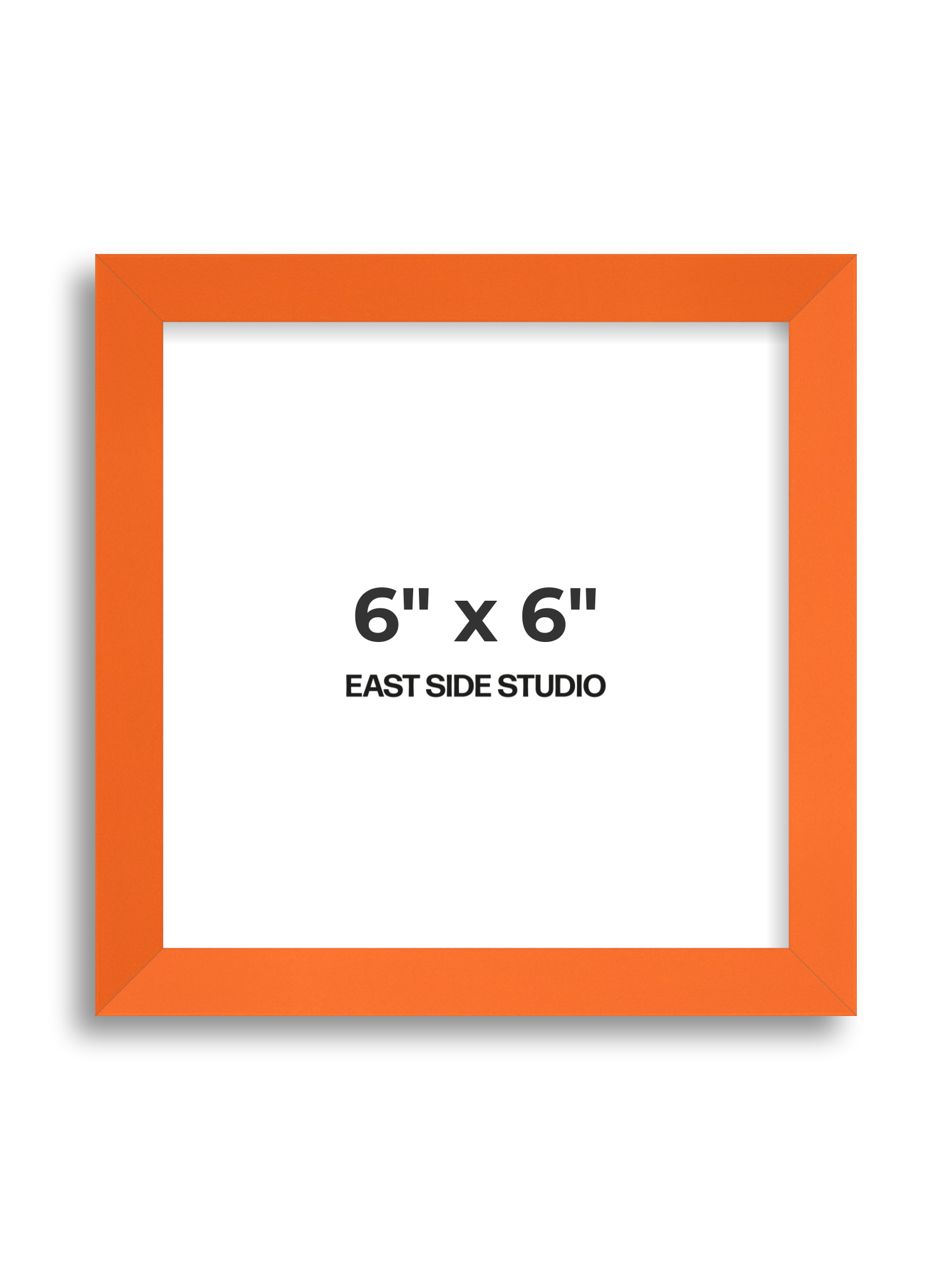 Neon Orange 6" x 6" picture frame