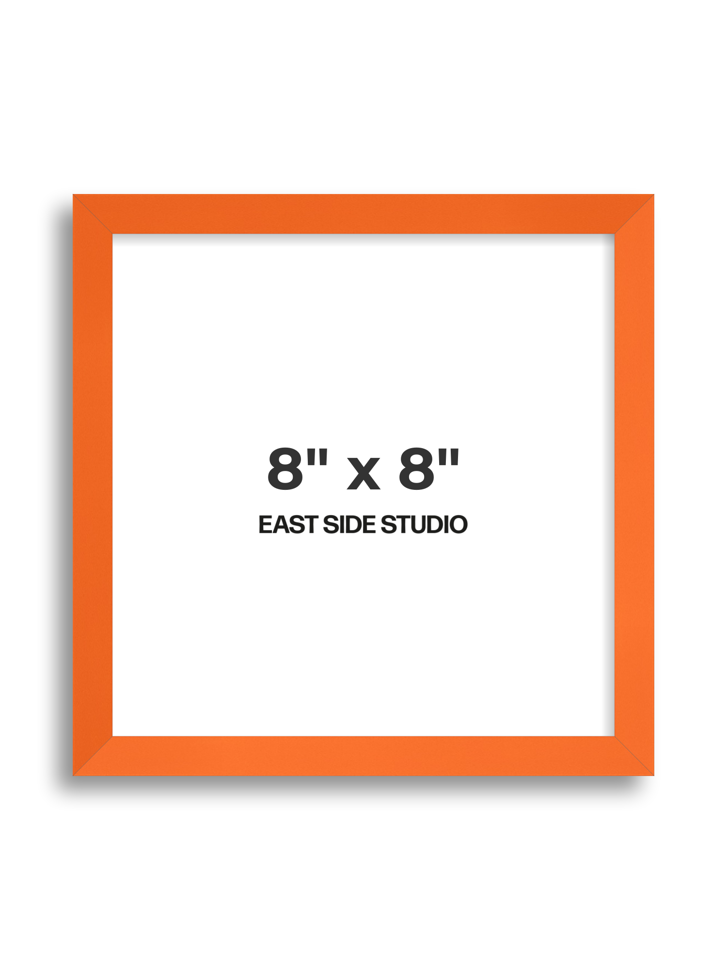 Neon Orange 8" x 8" picture frame