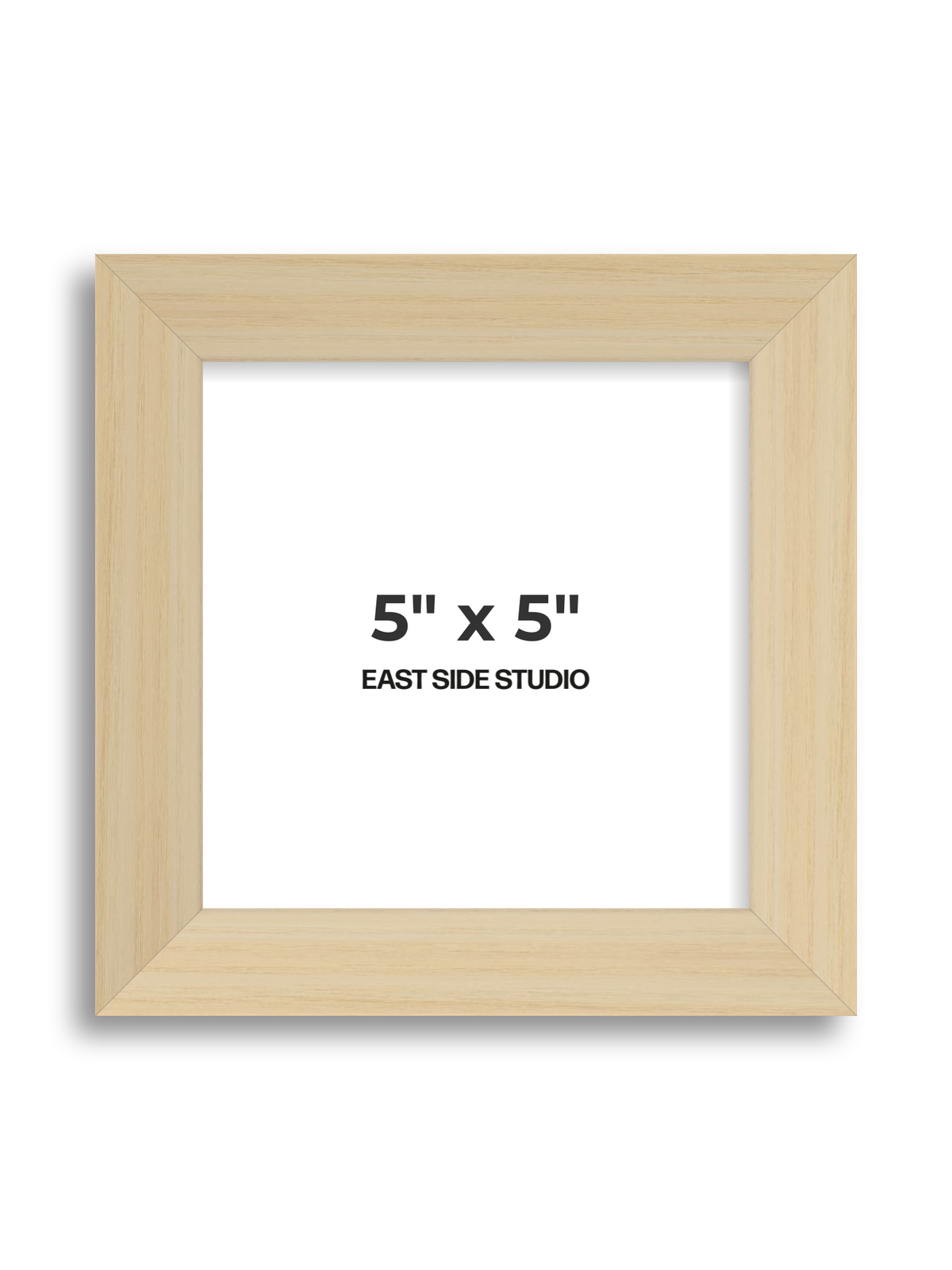 Natural Wood 5" x 5" picture frame