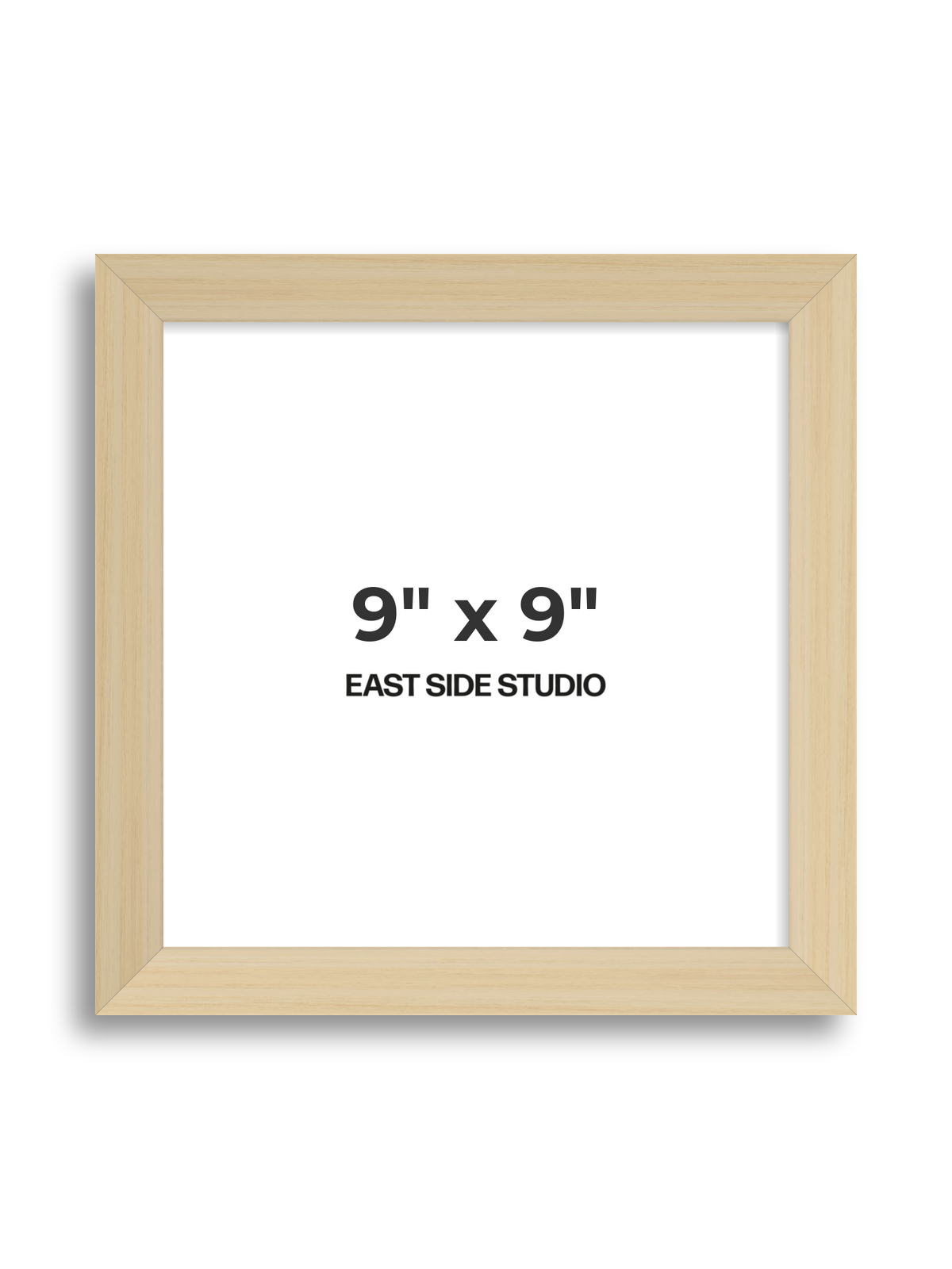 Natural Wood 9" x 9" picture frame