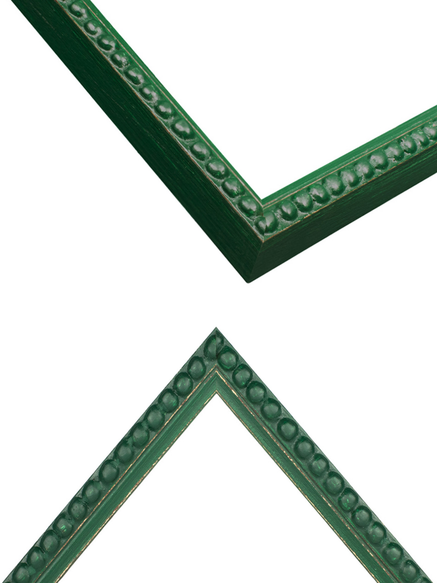 Dark Green Bobbin picture frame chevron view