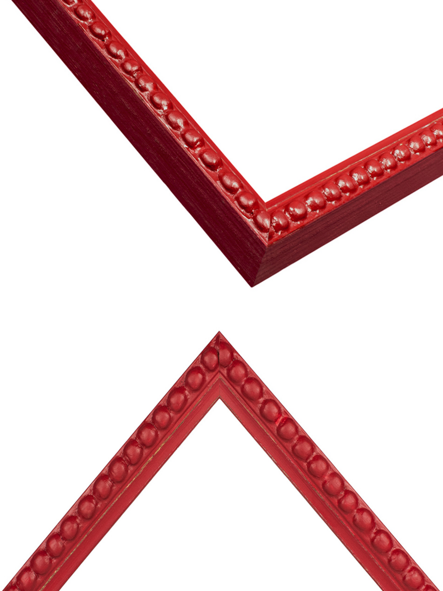 Cherry Red Bobbin picture frame chevron view