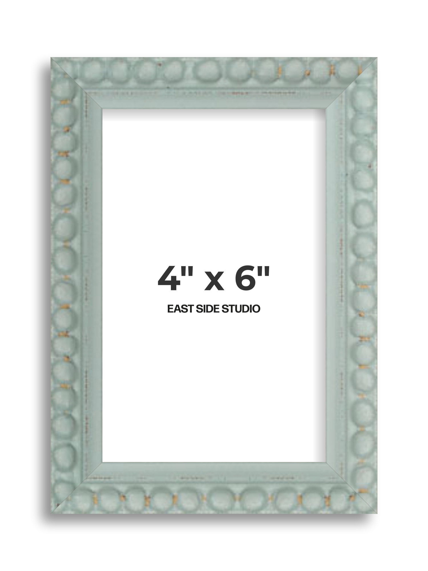 Sea Foam Grey Bobbin 4" x 6" picture frame