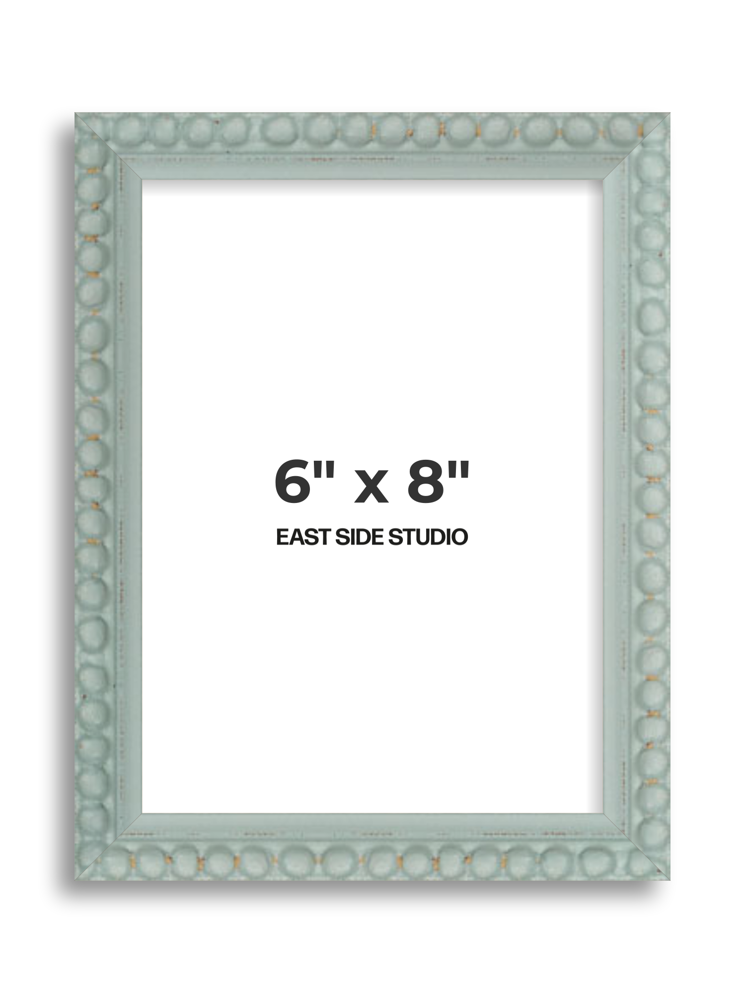 Sea Foam Grey Bobbin 6" x 8" picture frame