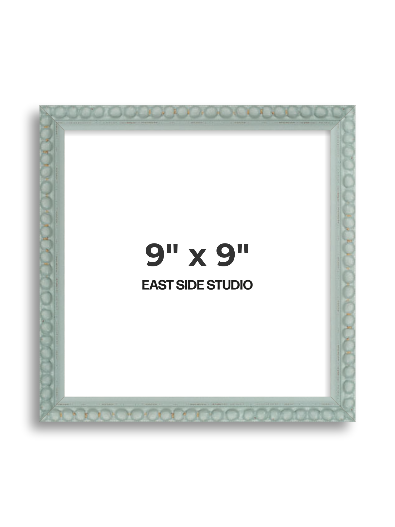 Sea Foam Grey Bobbin 9" x 9" picture frame