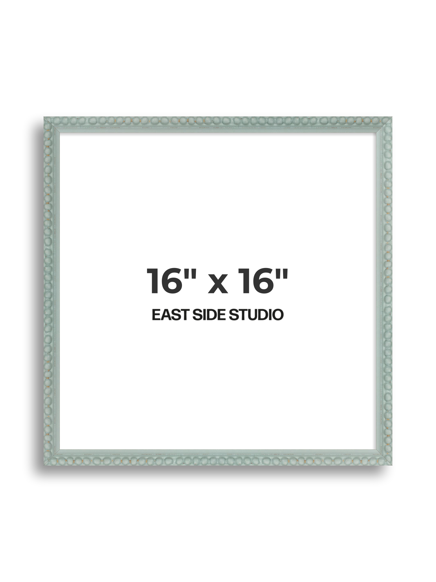 Sea Foam Grey Bobbin 16" x 16" picture frame