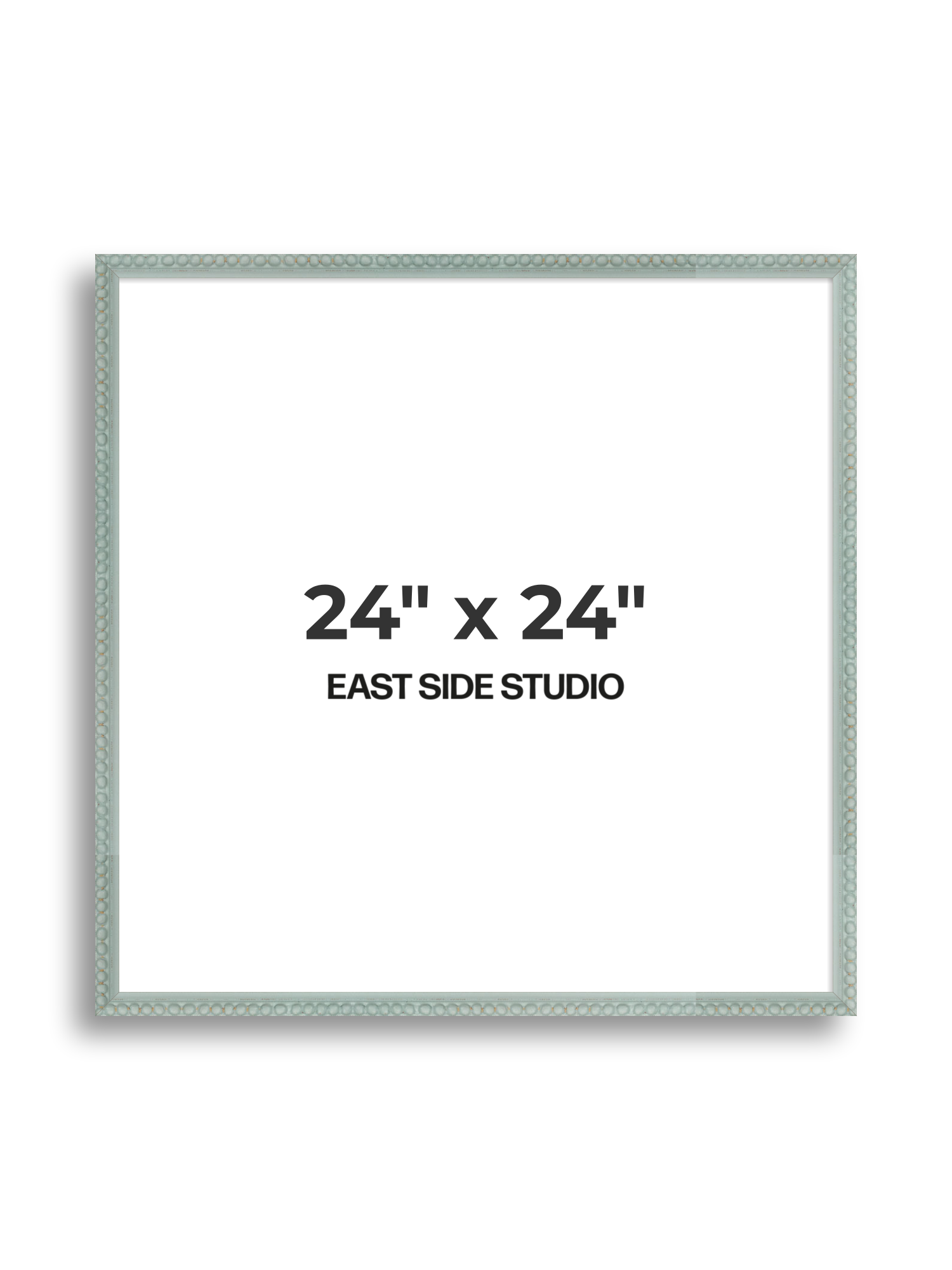 Sea Foam Grey Bobbin 24" x 24" picture frame