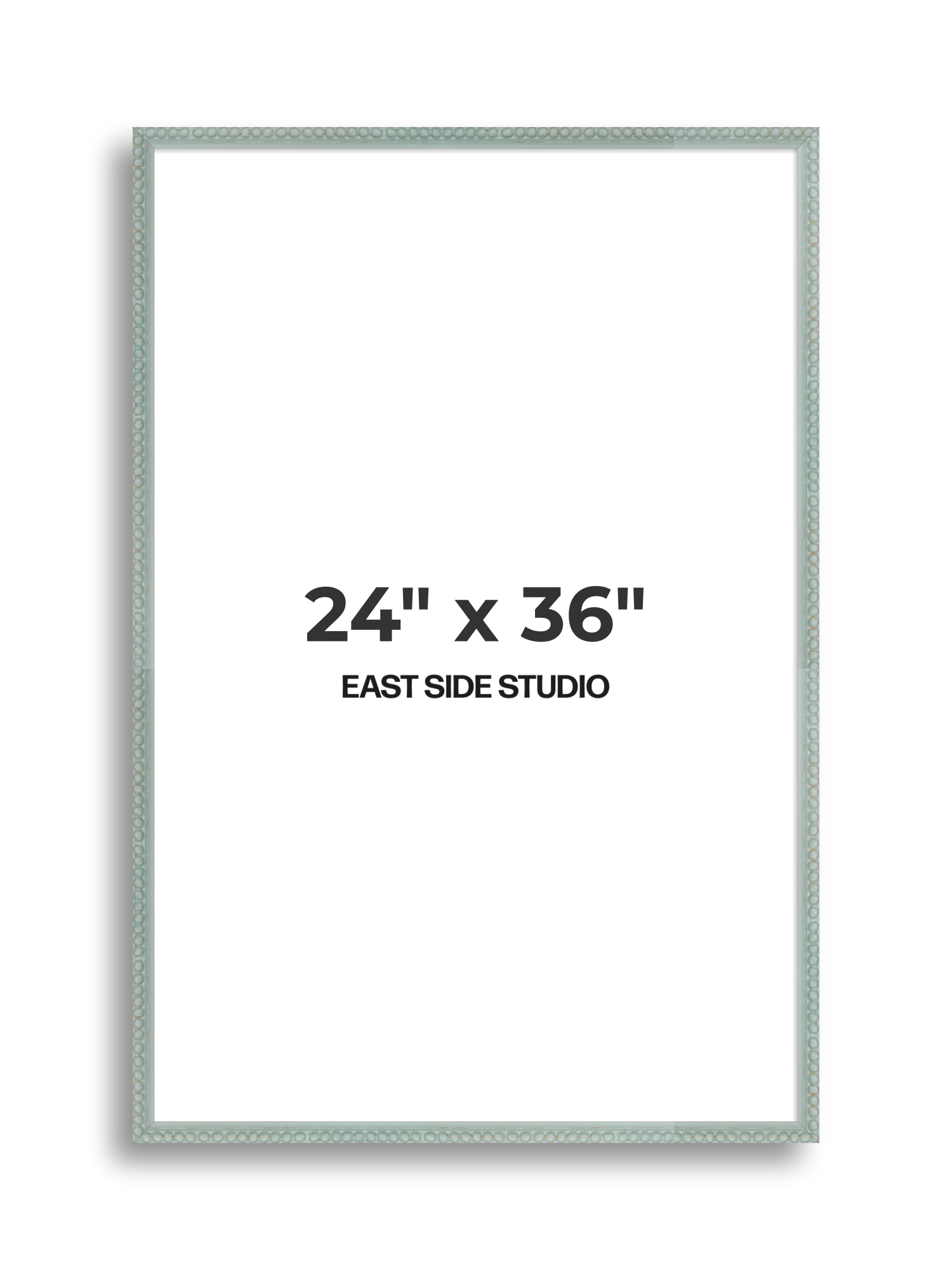Sea Foam Grey Bobbin 24" x 36" picture frame