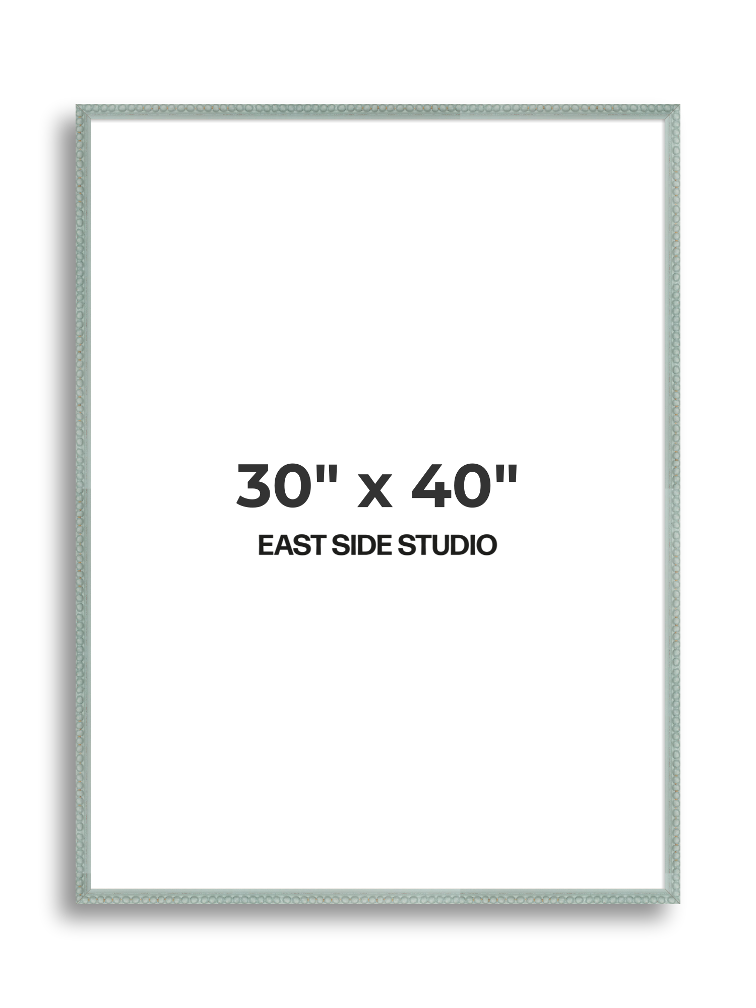 Sea Foam Grey Bobbin 30" x 40" picture frame