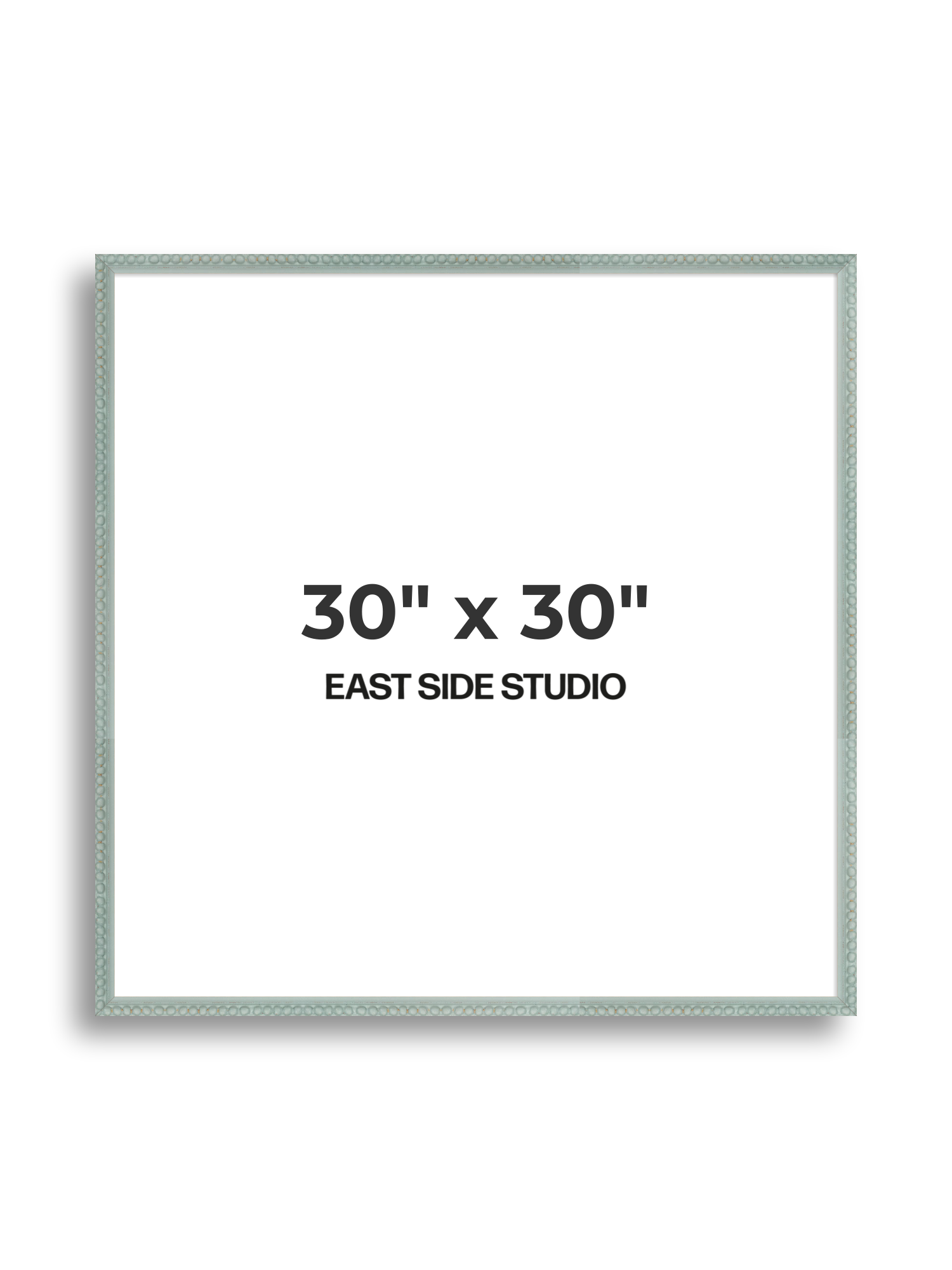 Sea Foam Grey Bobbin 30" x 30" picture frame