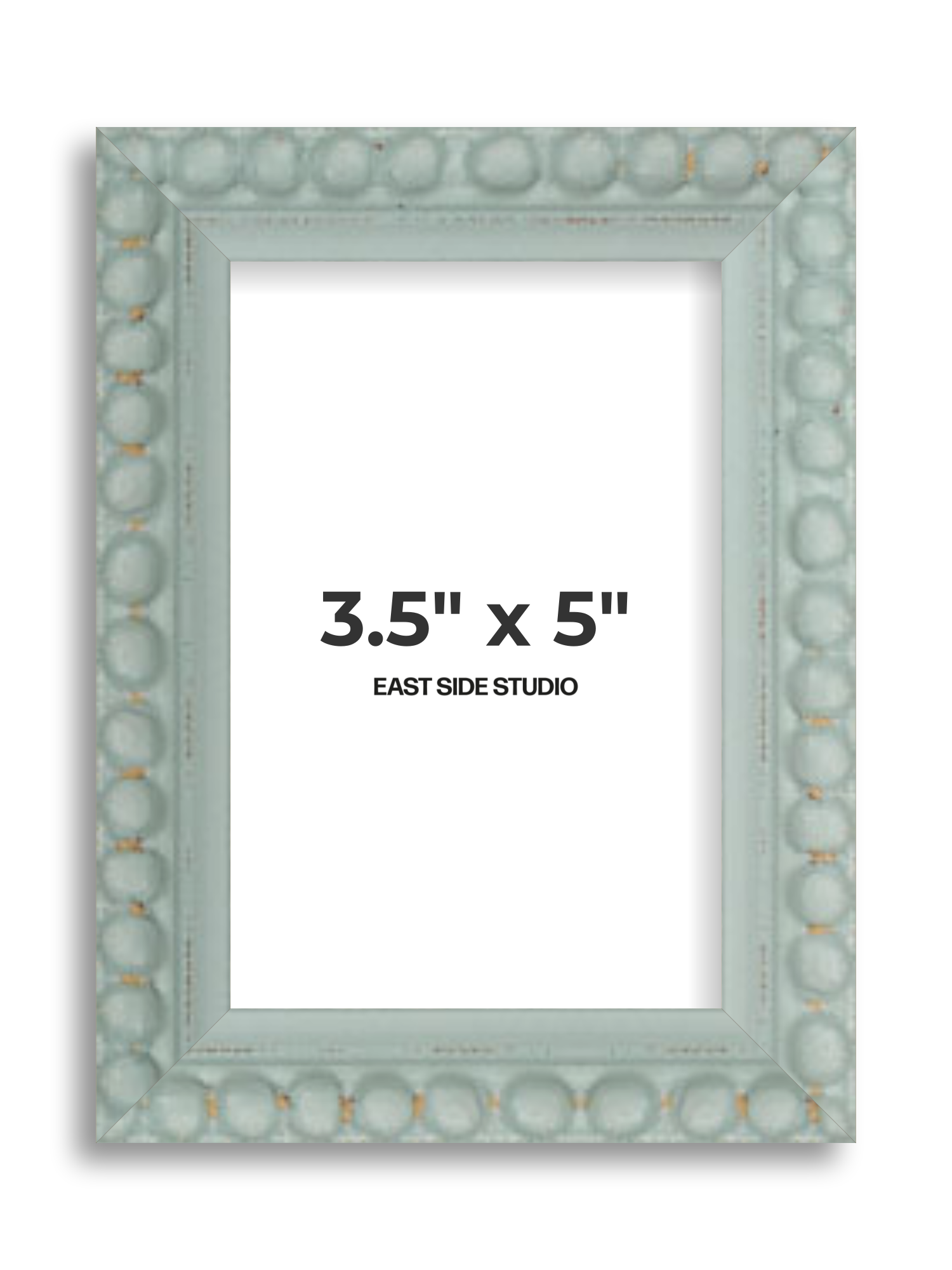 Sea Foam Grey Bobbin 3.5" x 5" picture frame