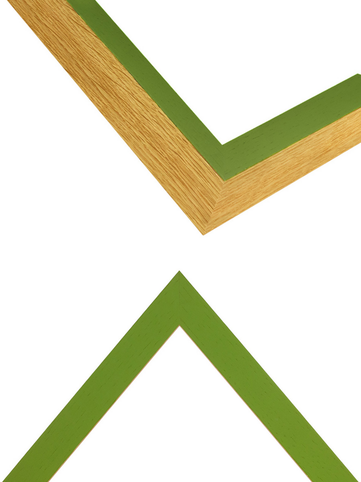 Duo Tone - Nocellara Green picture frame chevron view