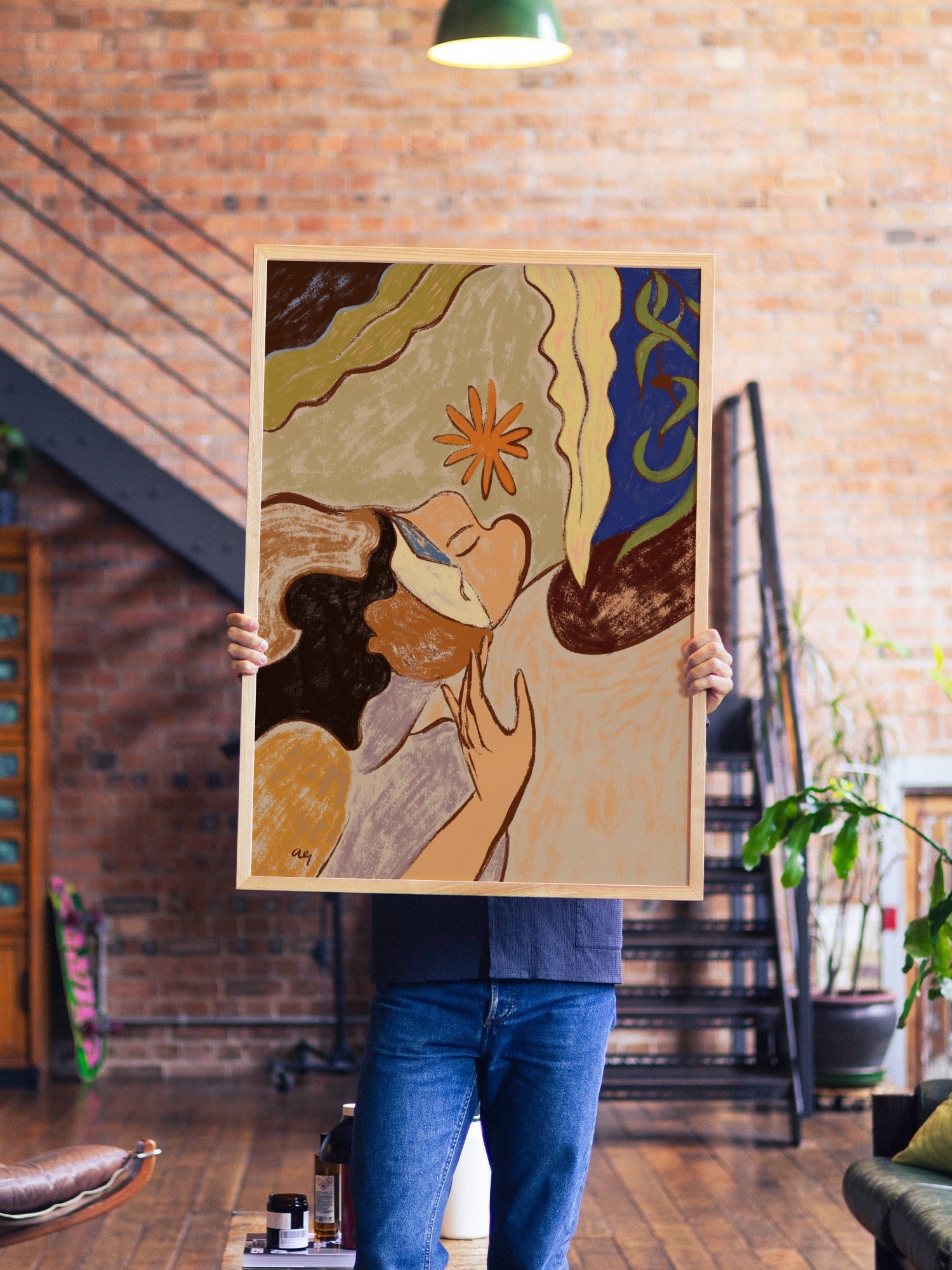 Meet Myself - Arty Guava - A1 - Natural Wood Frame |frame=A1 - Natural Wood Frame| |type=lifestyle|