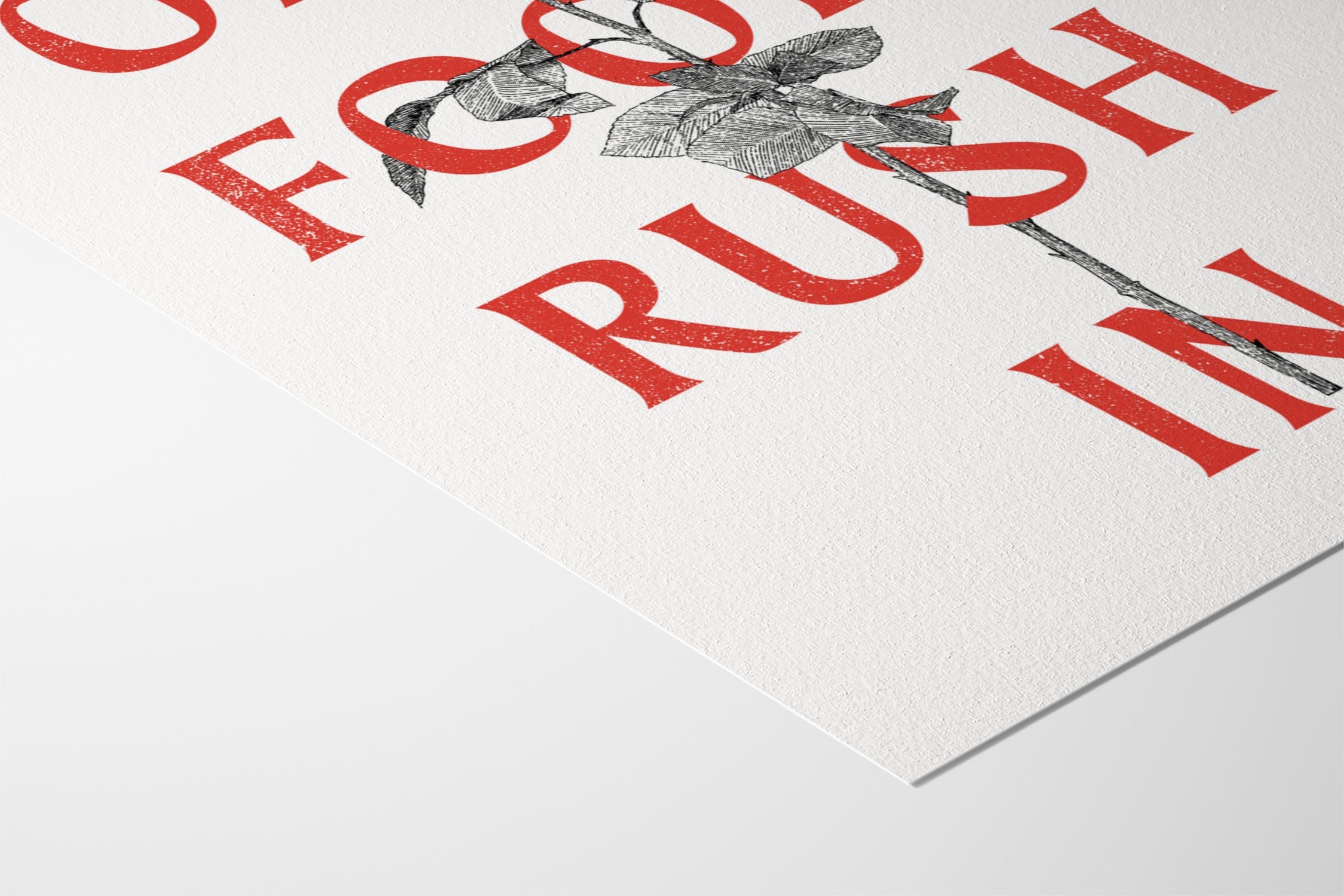 Only Fools Rush In - Rose Red - Diogo Lopes - Hahnemuhle German Etching 310gsm |frame=Hahnemuhle German Etching 310gsm|