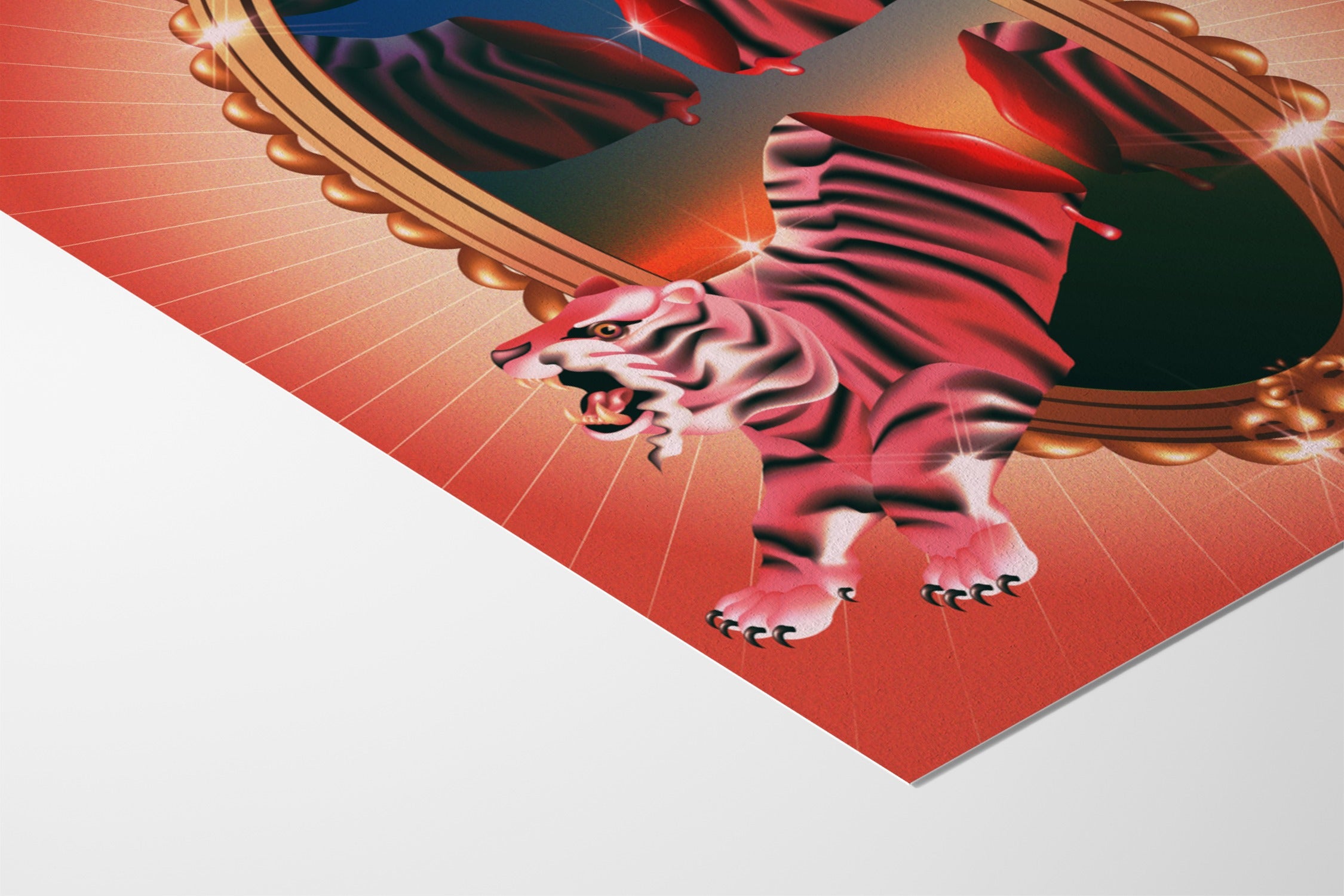 Pink Tiger's Plight - Paulina Almira - Hahnemuhle German Etching 310gsm |frame=Hahnemuhle German Etching 310gsm|