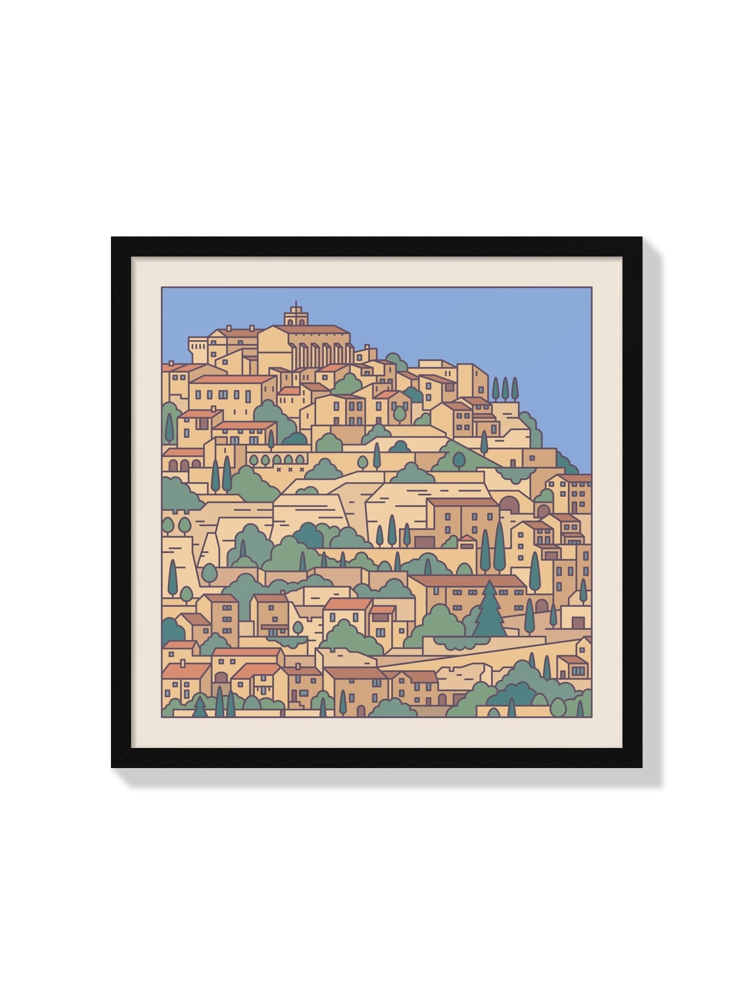Settlements 12 – Gordes, France - Rick Crane - Black Frame |frame=Black Frame|