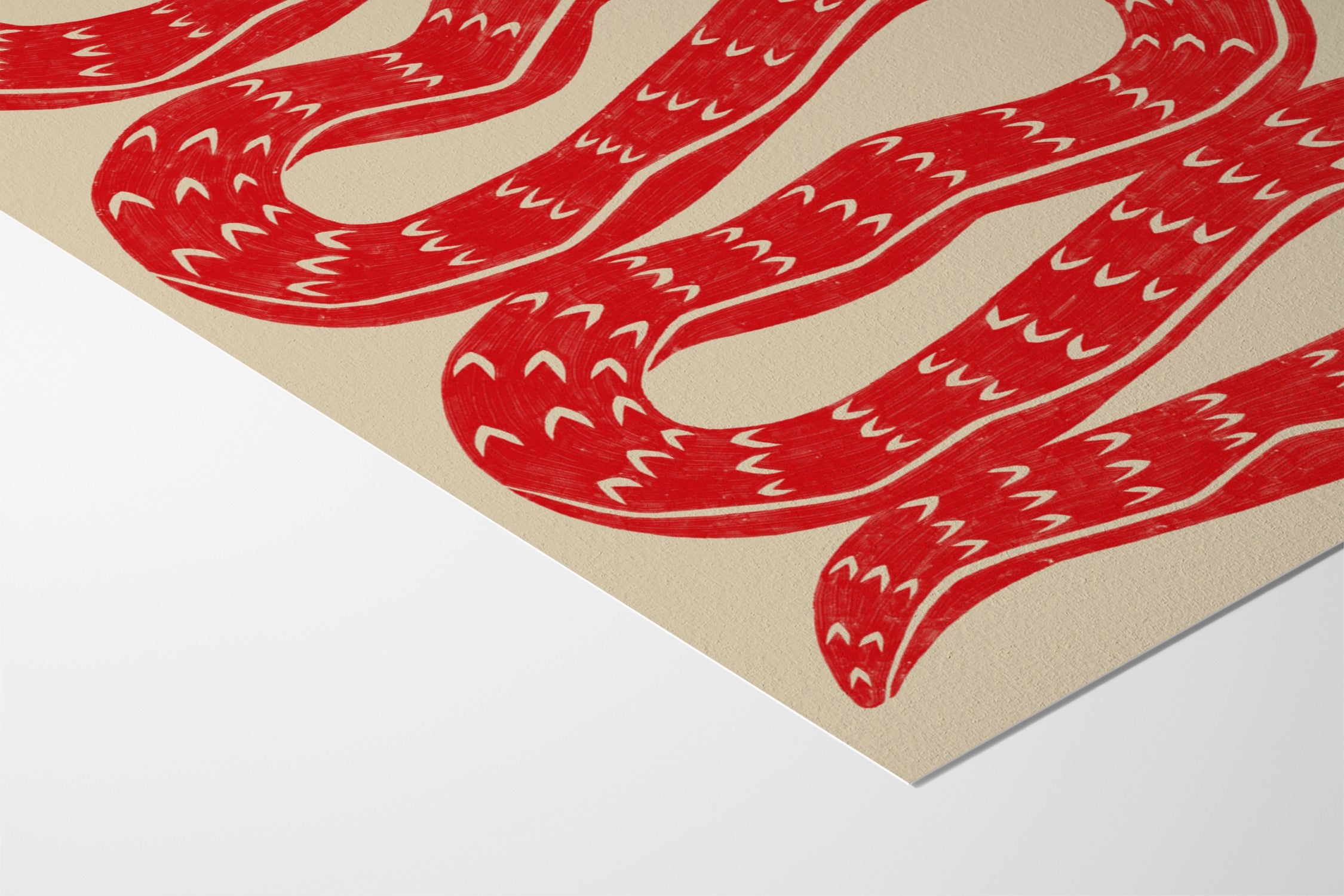 Snake - Red - Manne Jalilian - Hahnemuhle German Etching 310gsm |frame=Hahnemuhle German Etching 310gsm|