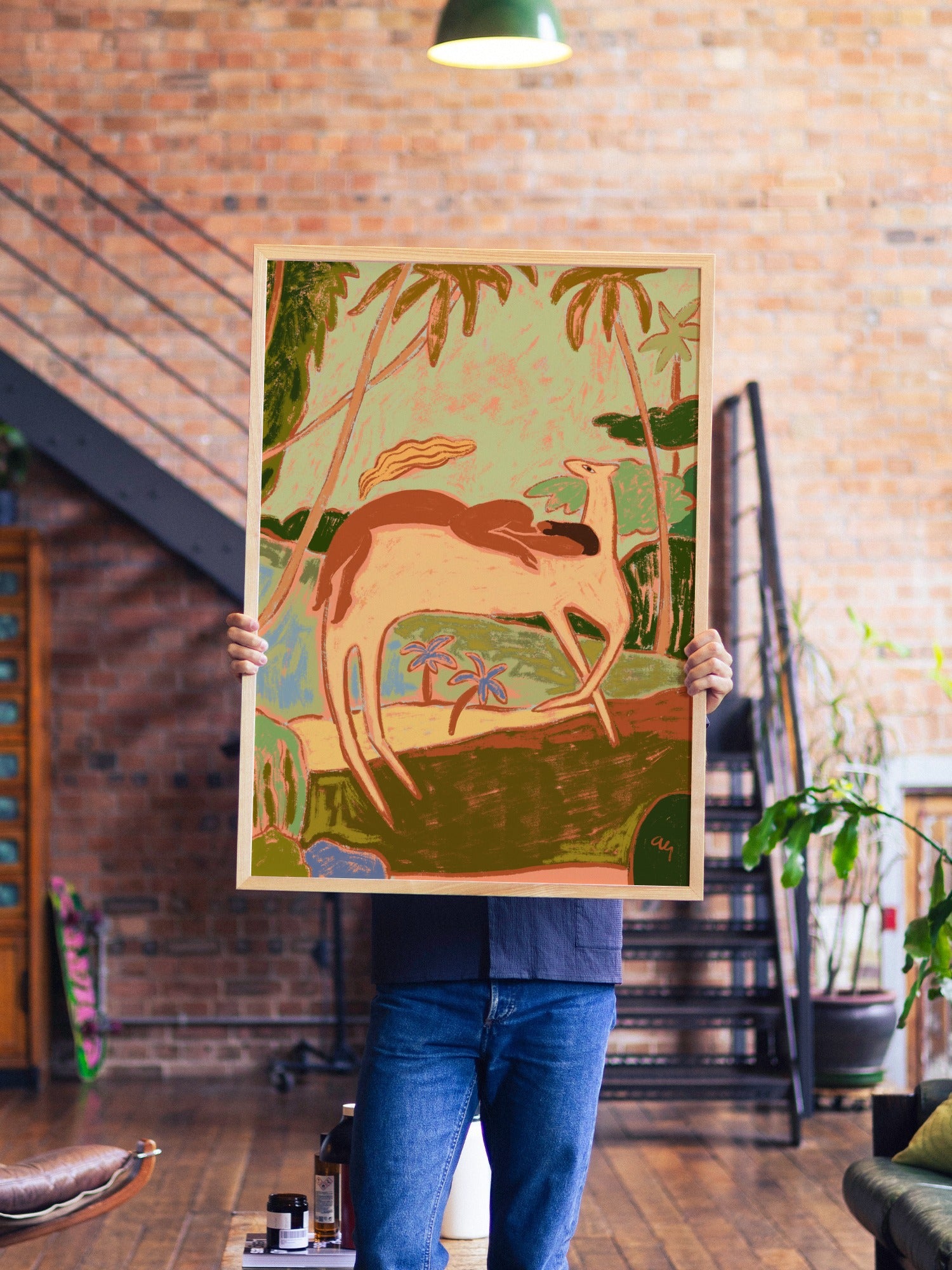 Spirit Horse - Arty Guava - A1 - Natural Wood Frame |frame=A1 - Natural Wood Frame| |type=lifestyle|