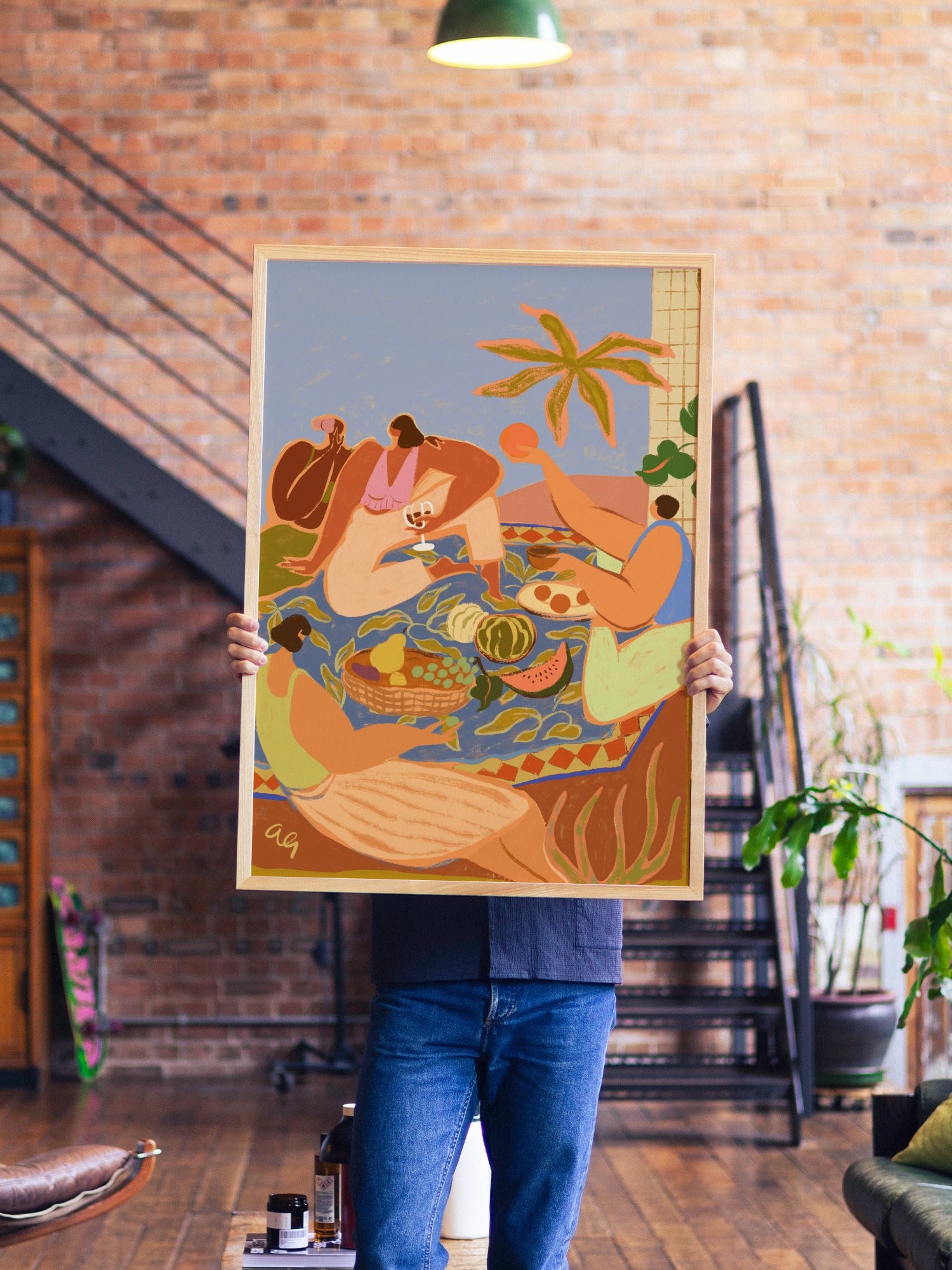Summer Picnic - Arty Guava - A1 - Natural Wood Frame |frame=A1 - Natural Wood Frame| |type=lifestyle|