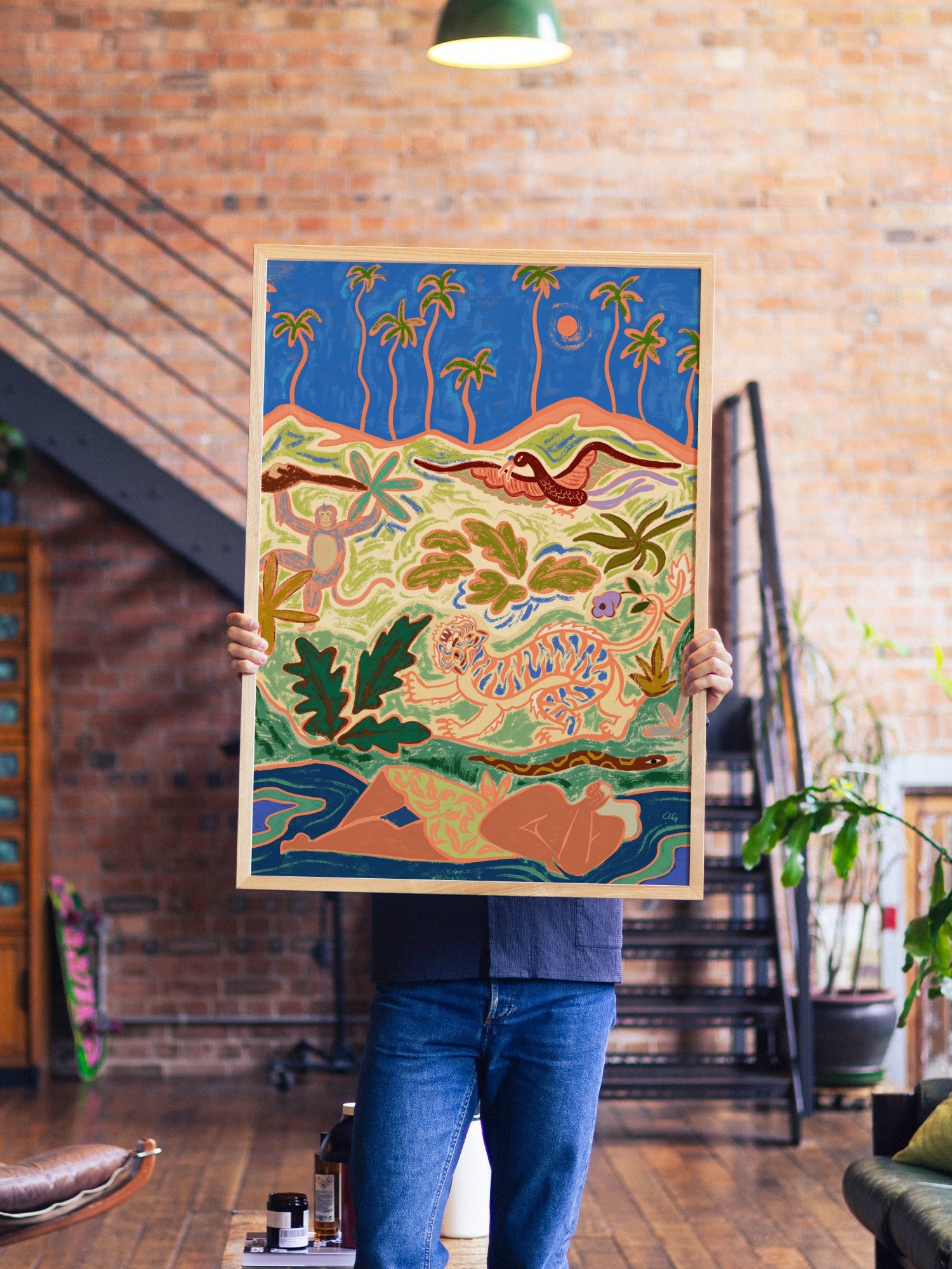 Wild World - Arty Guava - A1 - Natural Wood Frame |frame=A1 - Natural Wood Frame| |type=lifestyle|