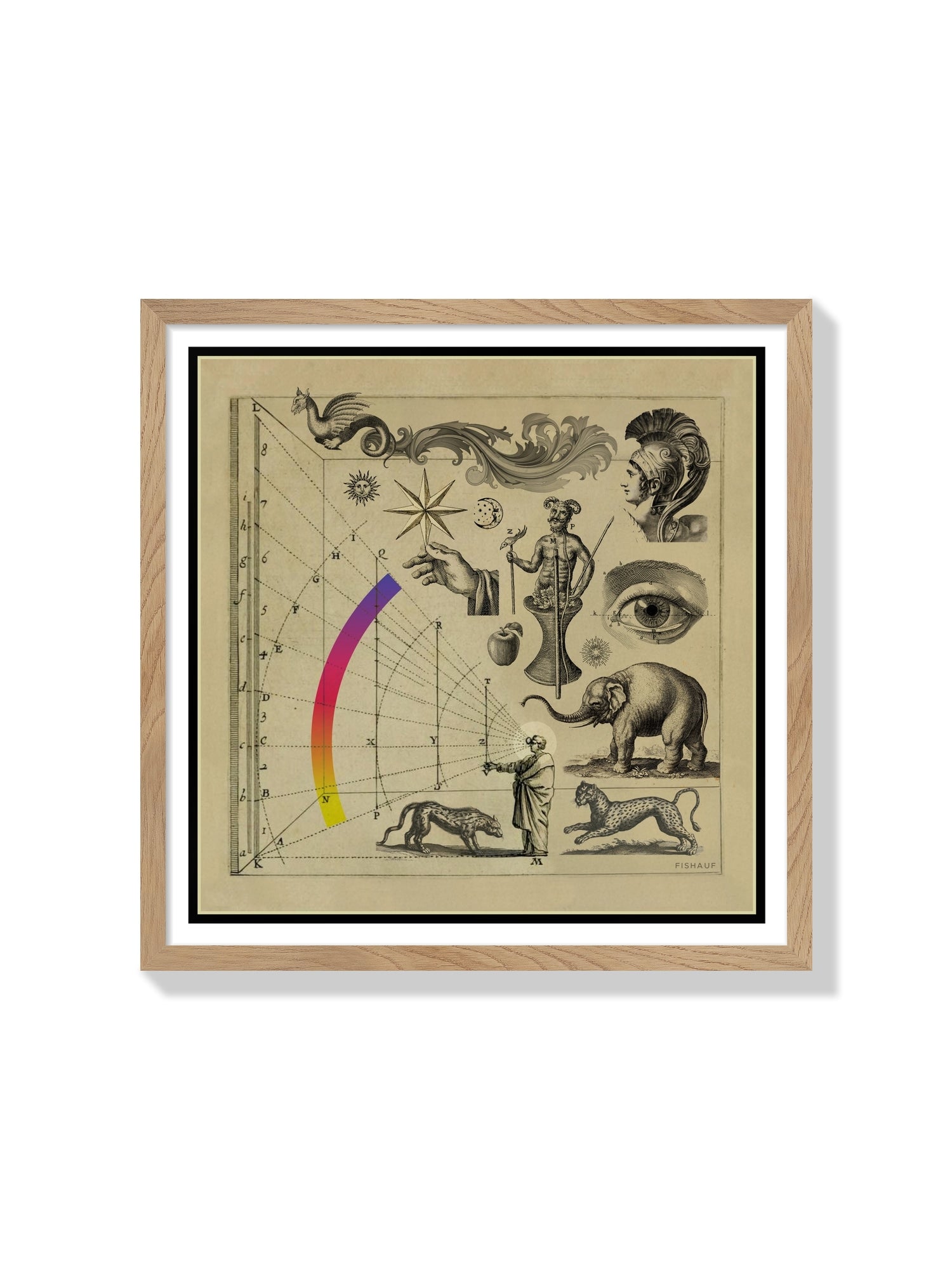 Fine art print "VISION" by LOUIS FISHAUF in Natural Frame. |frame=Natural Frame|