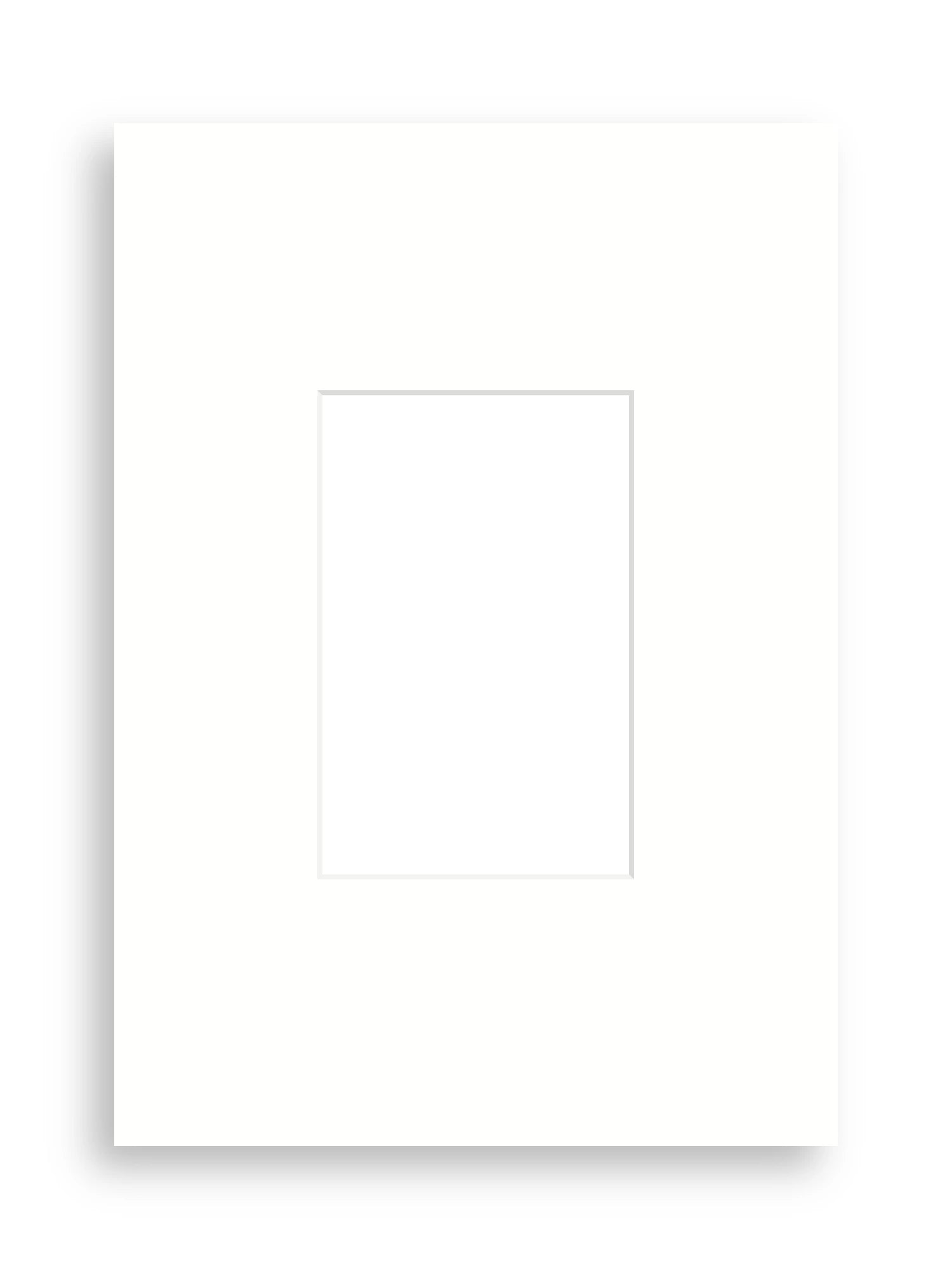 A4 picture mount board for 4×6" artwork in Snow White