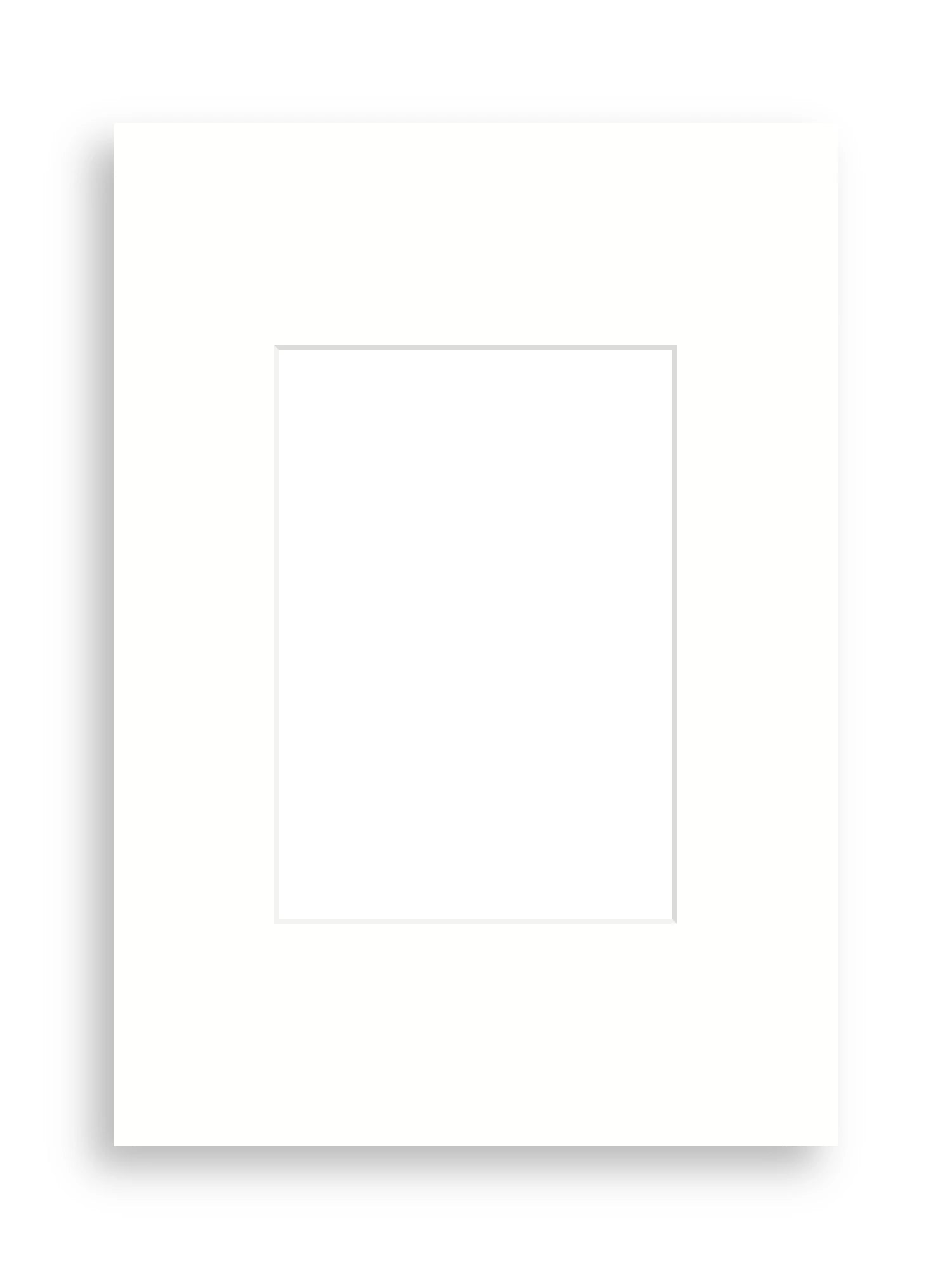 A4 picture mount board for 5×7" artwork in Snow White