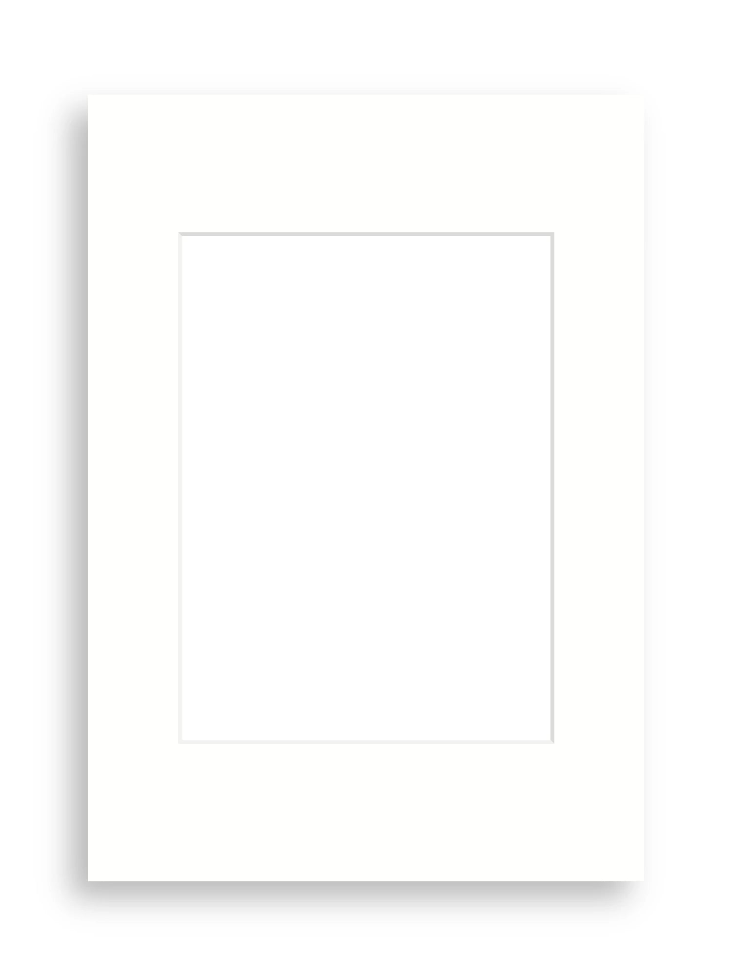 A4 picture mount board for 6×8" artwork in Snow White