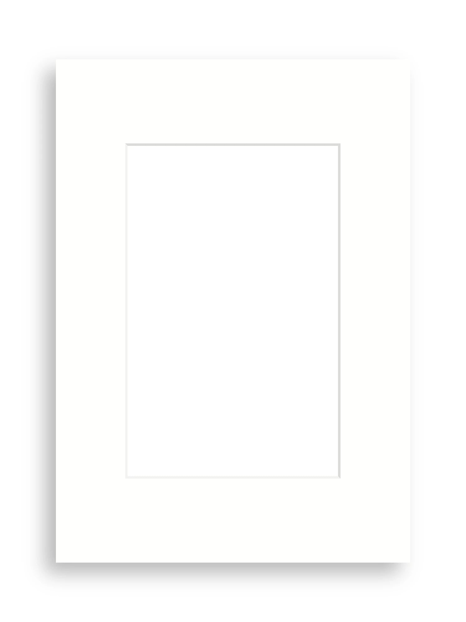 A5 picture mount board for 10×15cm artwork in Snow White