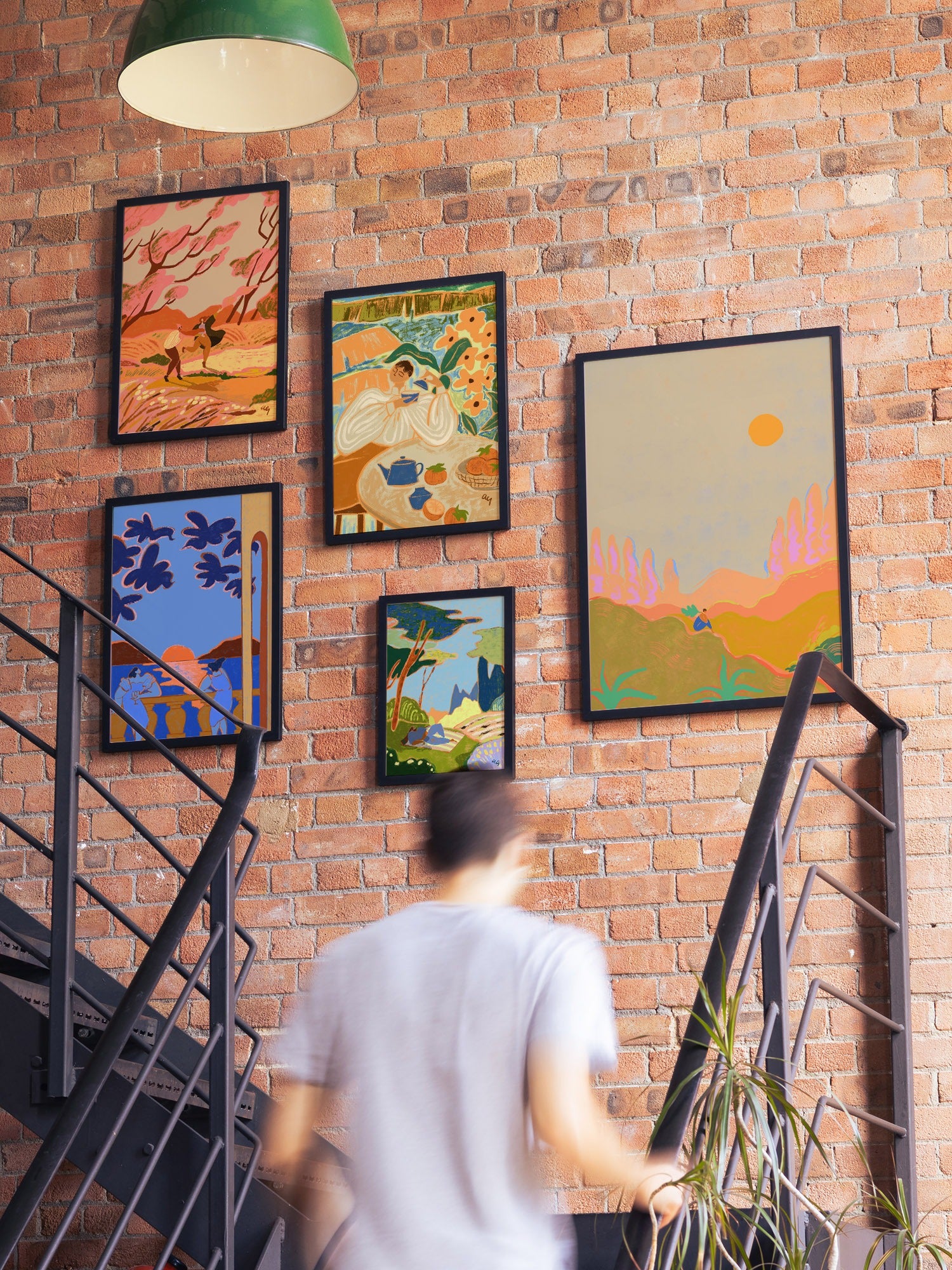 "First Breath" by Arty Guava in black frame displayed in a styled living room setting |type=lifestyle|