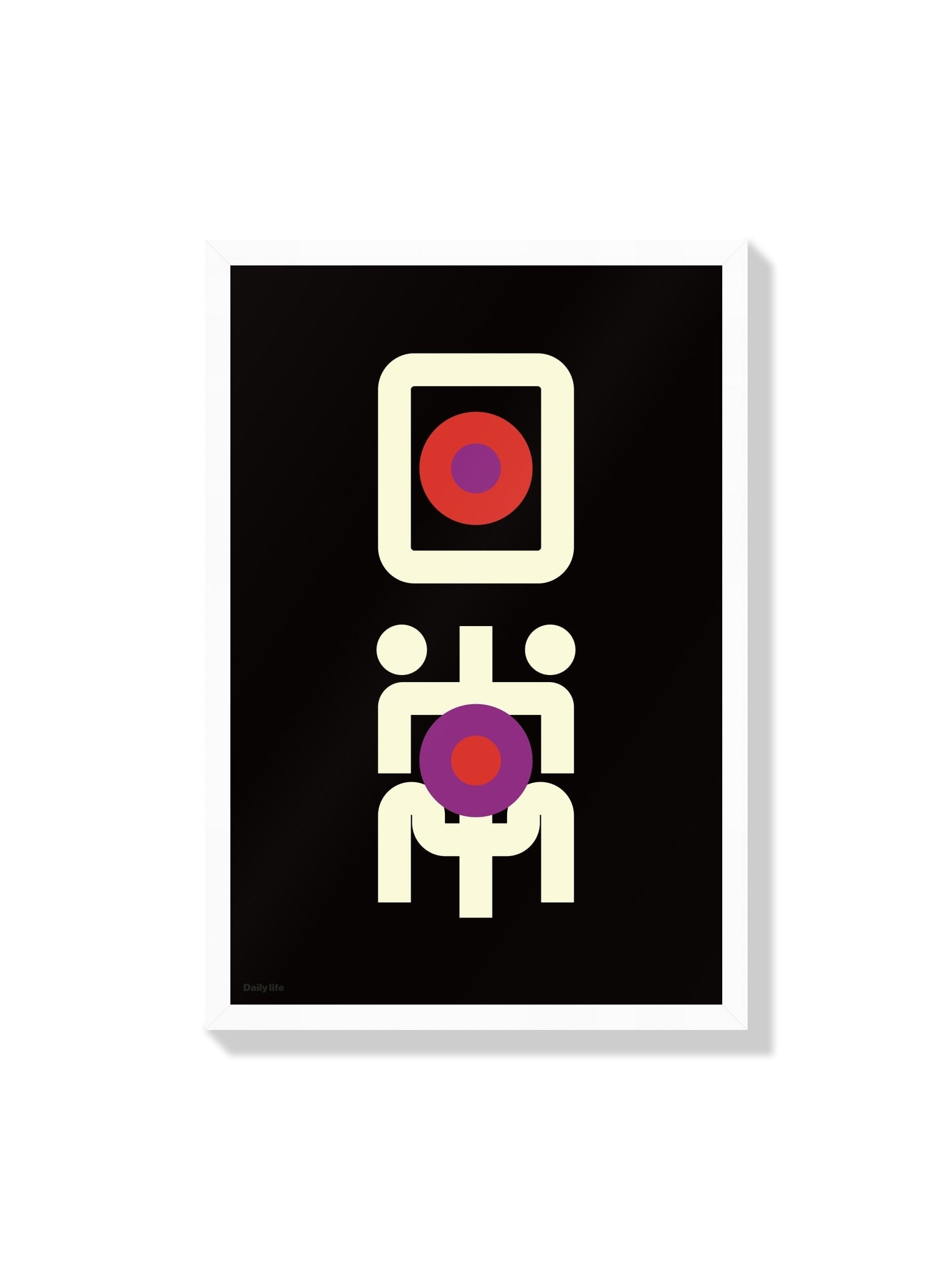 "日常 (Daily life)" by Kenichi Minami, fine art print displayed in a white frame. |frame=White Frame|