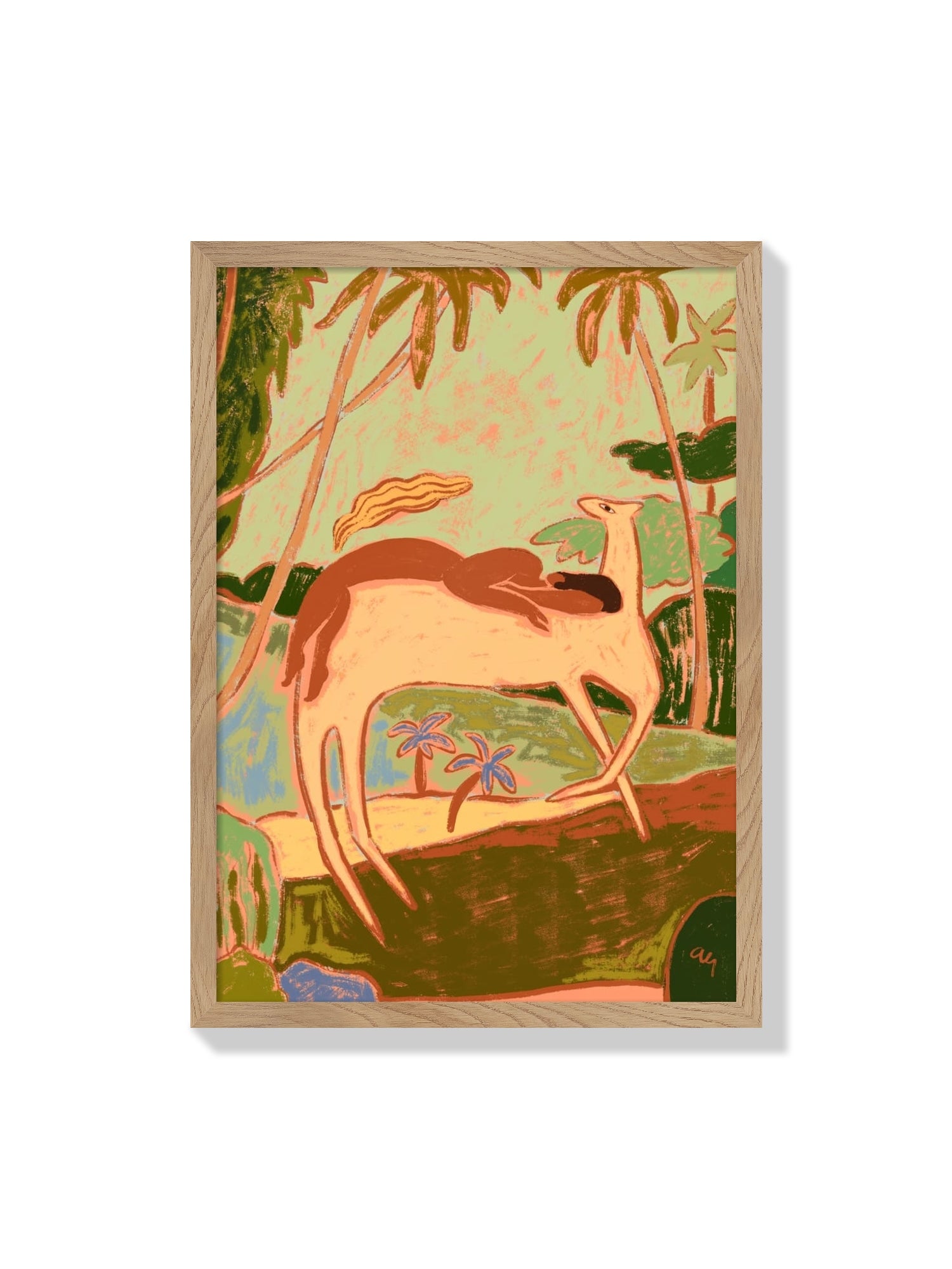 Fine art print "Spirit Horse" by Arty Guava displayed in a Natural Frame. |frame=Natural Frame|