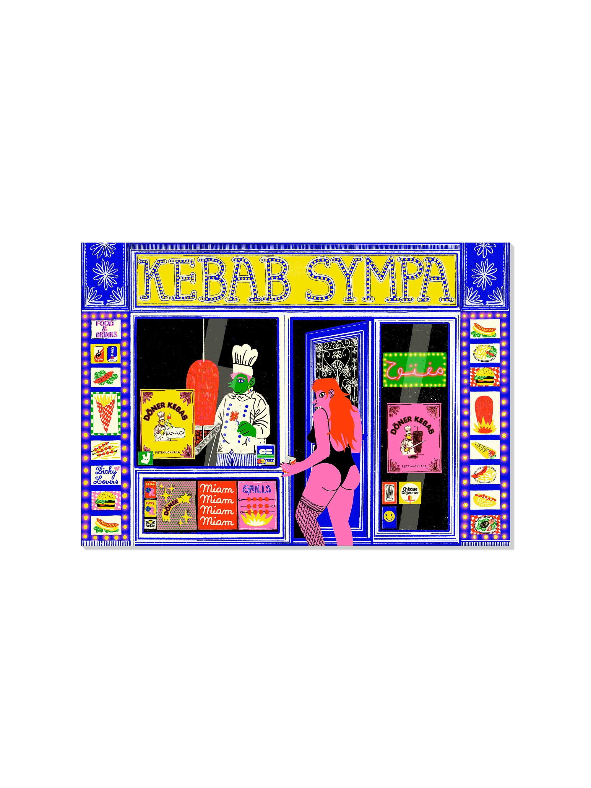 Kebab Sympa - Petrouchkaka - Unframed |frame=Unframed|