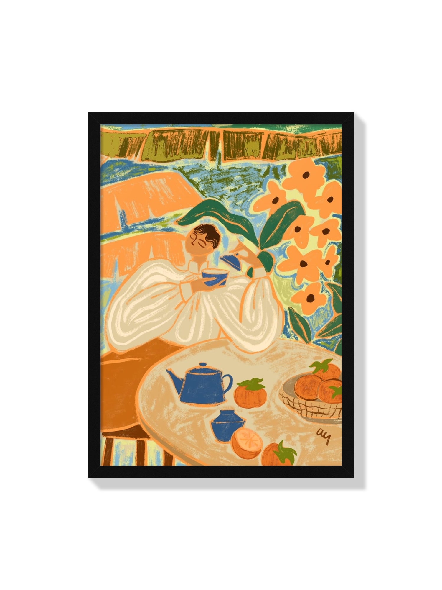 Fine art print "First Breath" by Arty Guava in black frame. |frame=Black Frame|