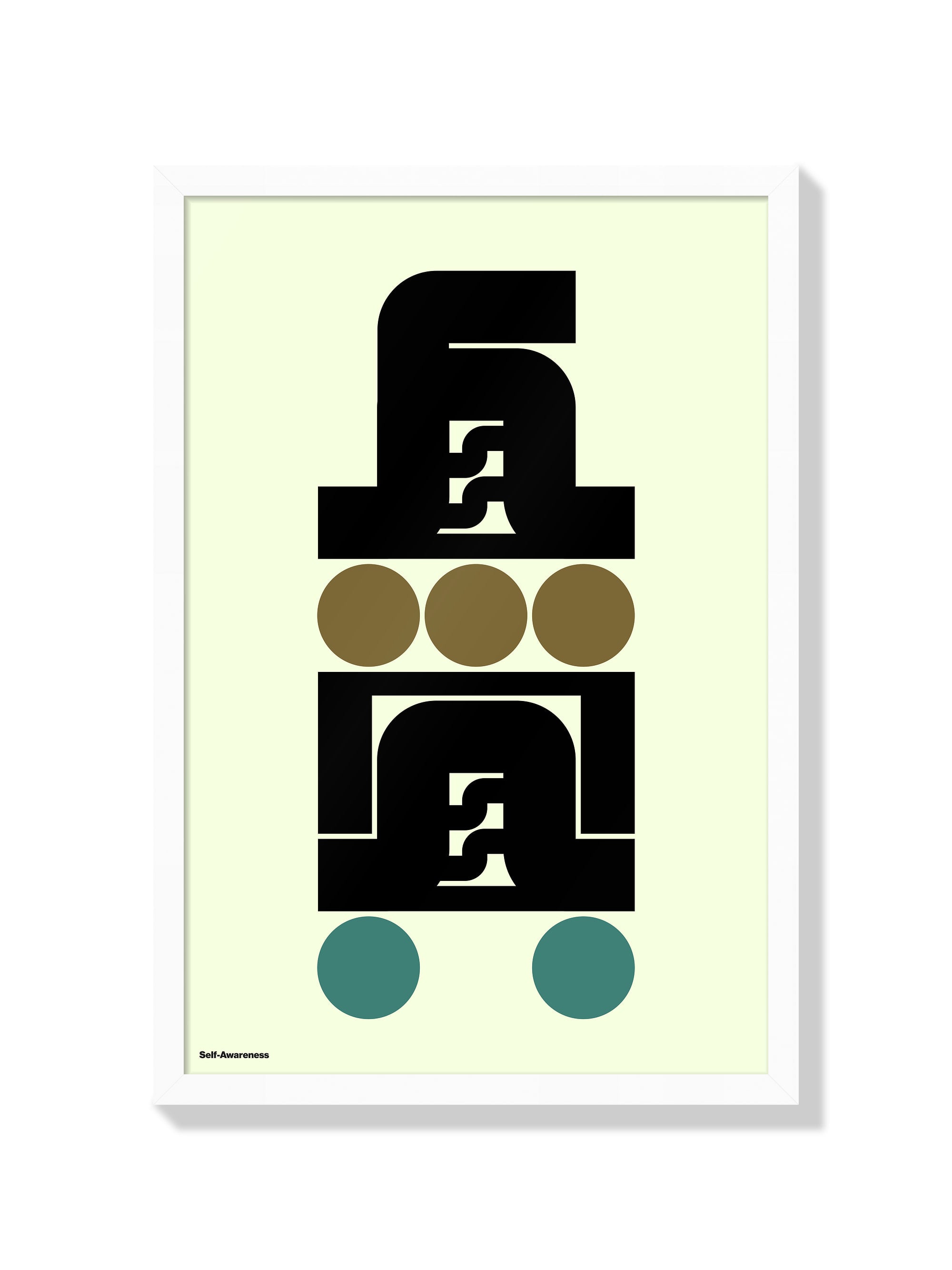 Fine art print "自覚#1 (Self-Awareness)" by Kenichi Minami displayed in a white frame. |frame=White Frame|