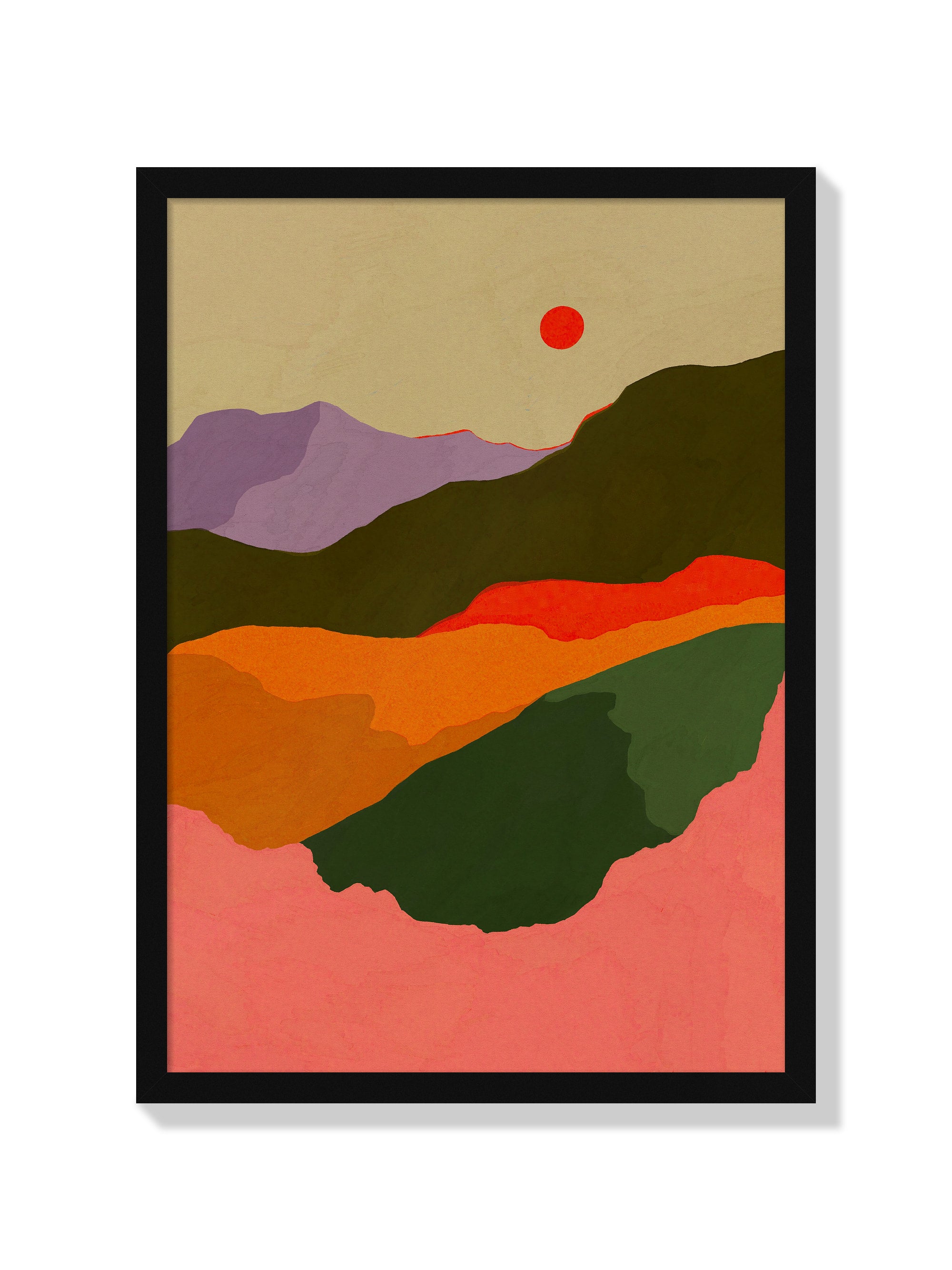 Golden Hour On The Mountains - Sophie Deller - Black Frame |frame=Black Frame|