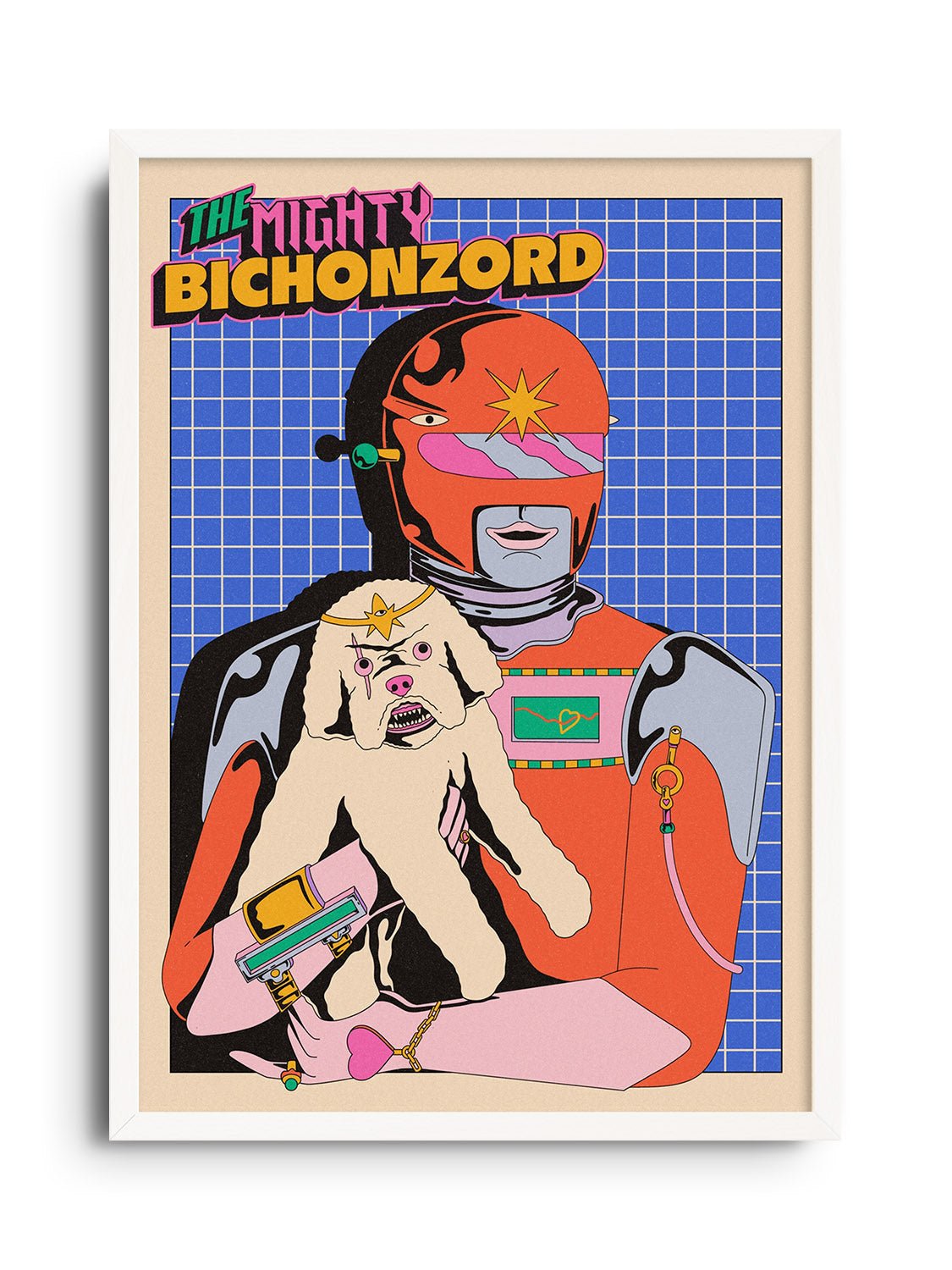 Bichon Megazord - Azaazelus - East Side Studio - Art Prints