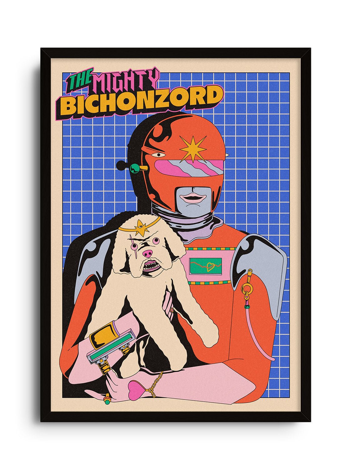 Bichon Megazord - Azaazelus - East Side Studio - Art Prints