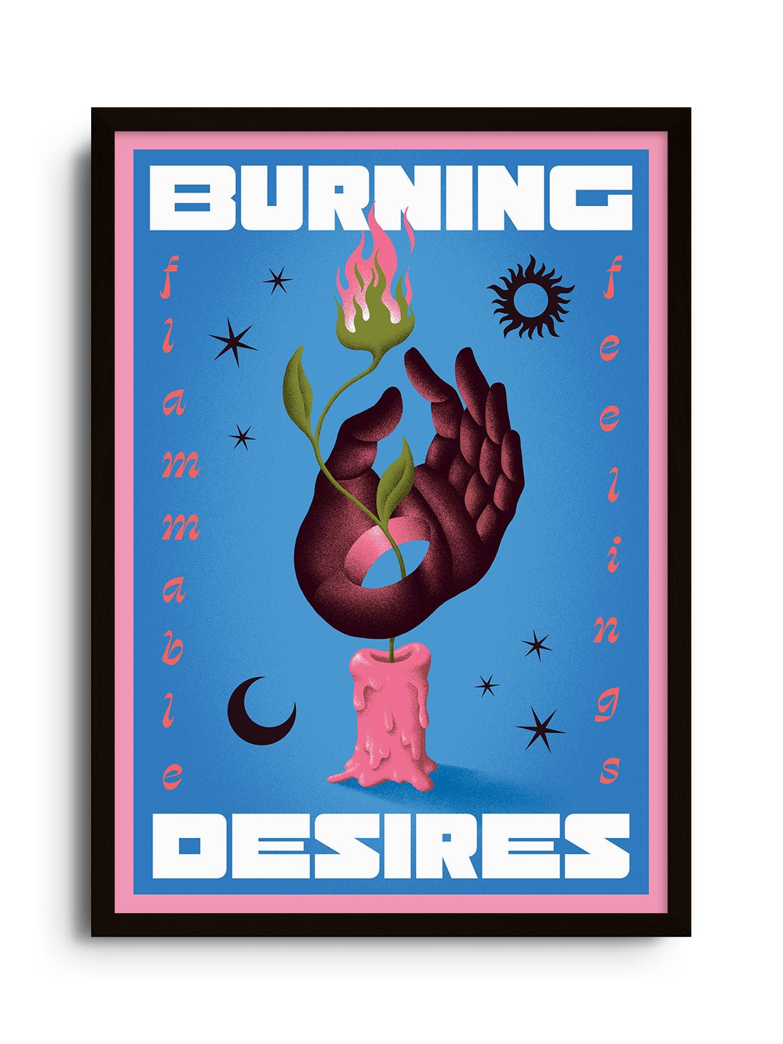 Burning Desires Blue - Itamar Makover - East Side Studio - Art Prints