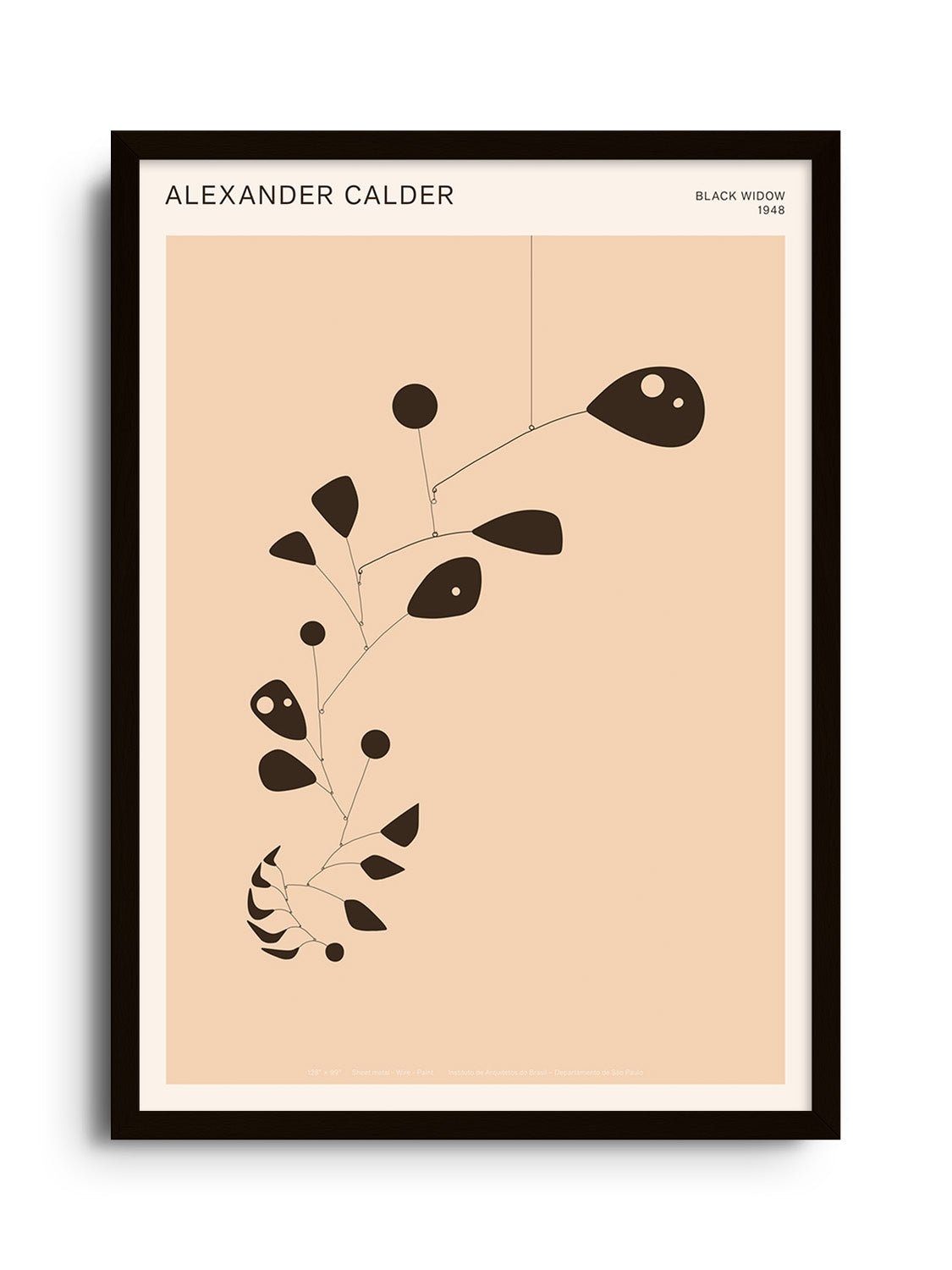 View of Abstract Minimalist Art Print - Black Widow - Alexander Calder by ...