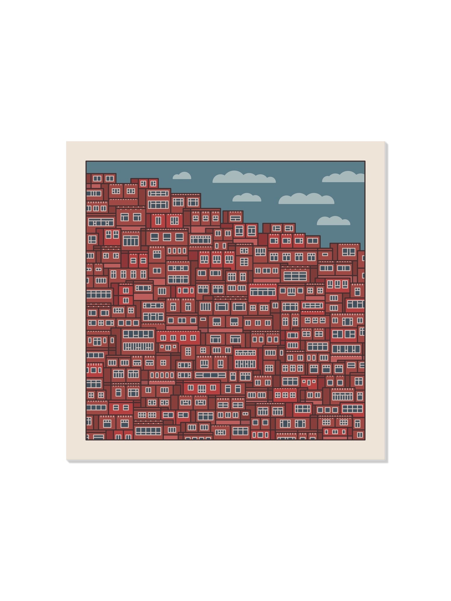 Fine art print "Settlements 10 – Larung Gar, China" by Rick Crane, unframed. |frame=Unframed|