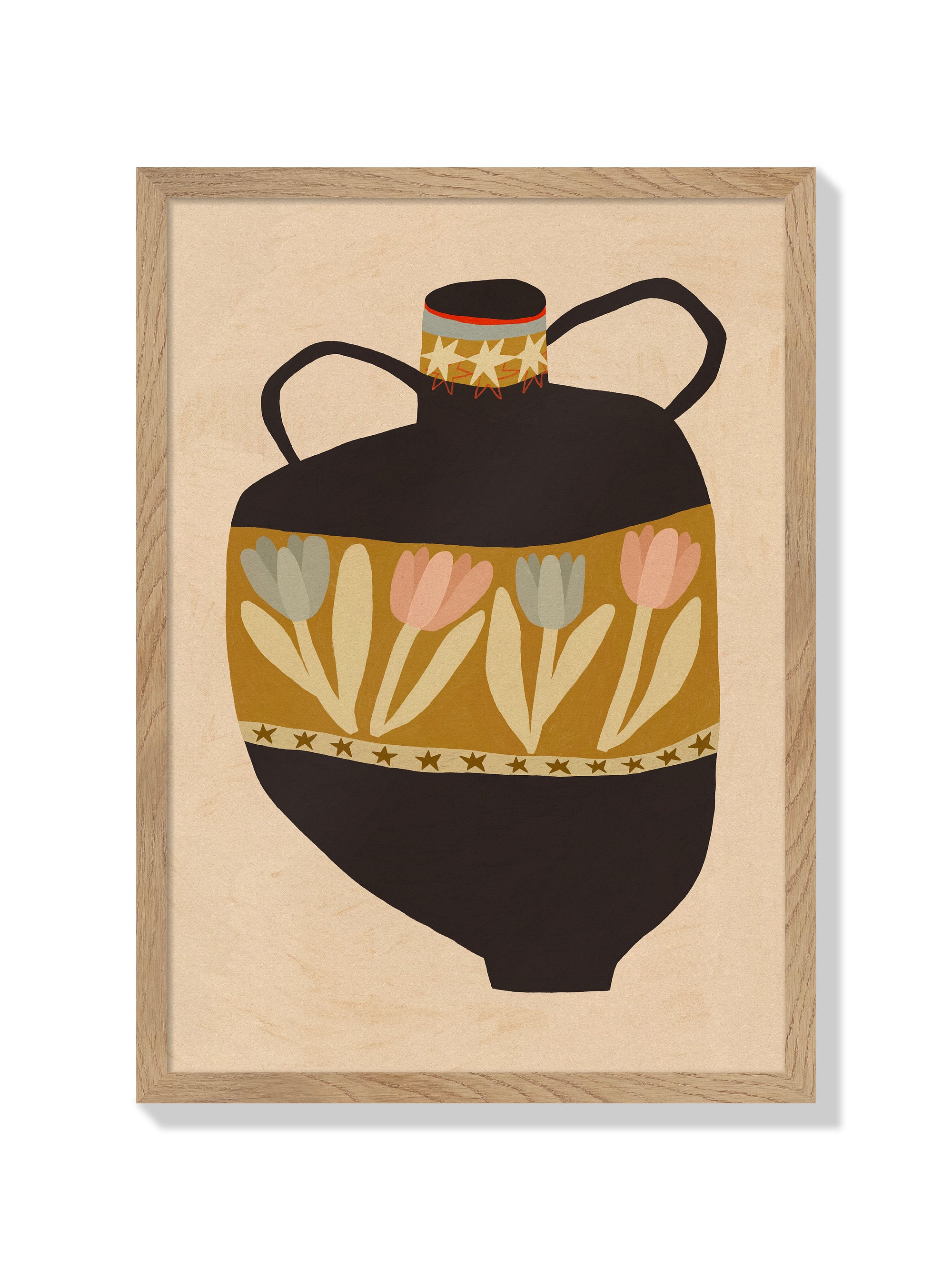 Black Vase - Sophie Deller - Natural Frame |frame=Natural Frame|