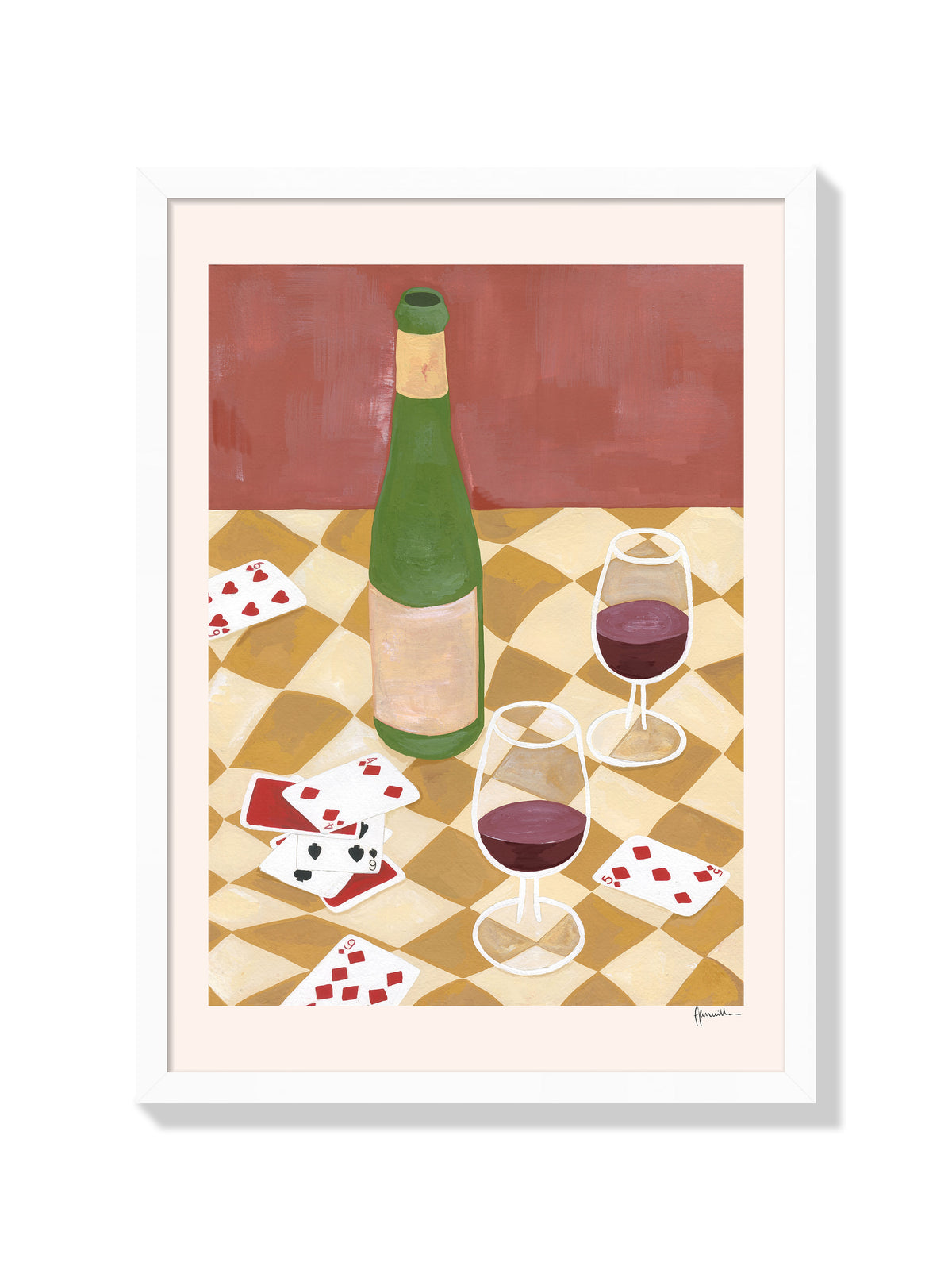 cards & cab sat - Frankie Penwill - White Frame |frame=White Frame|