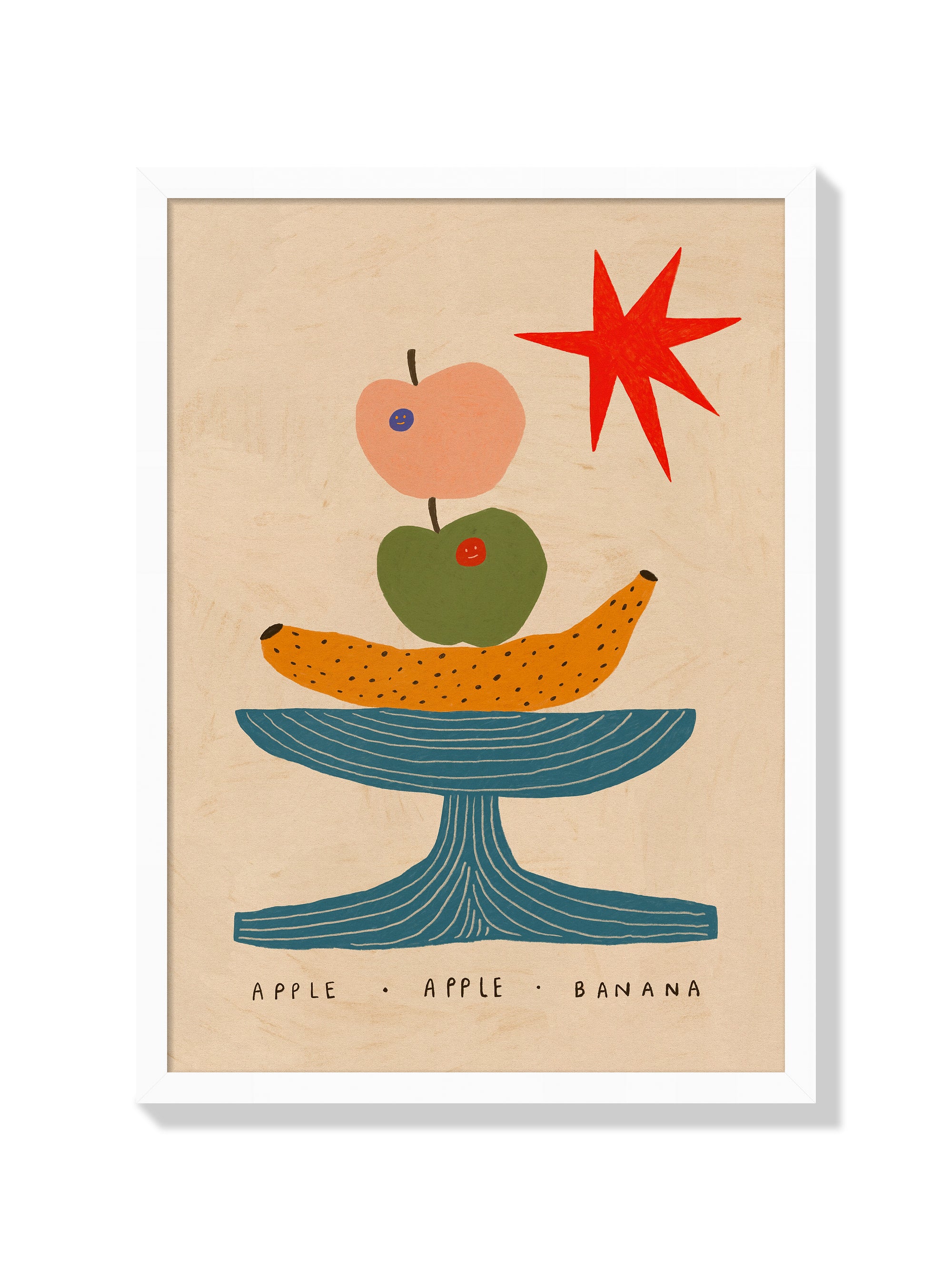 Apple Apple Banana - Sophie Deller - White Frame |frame=White Frame|