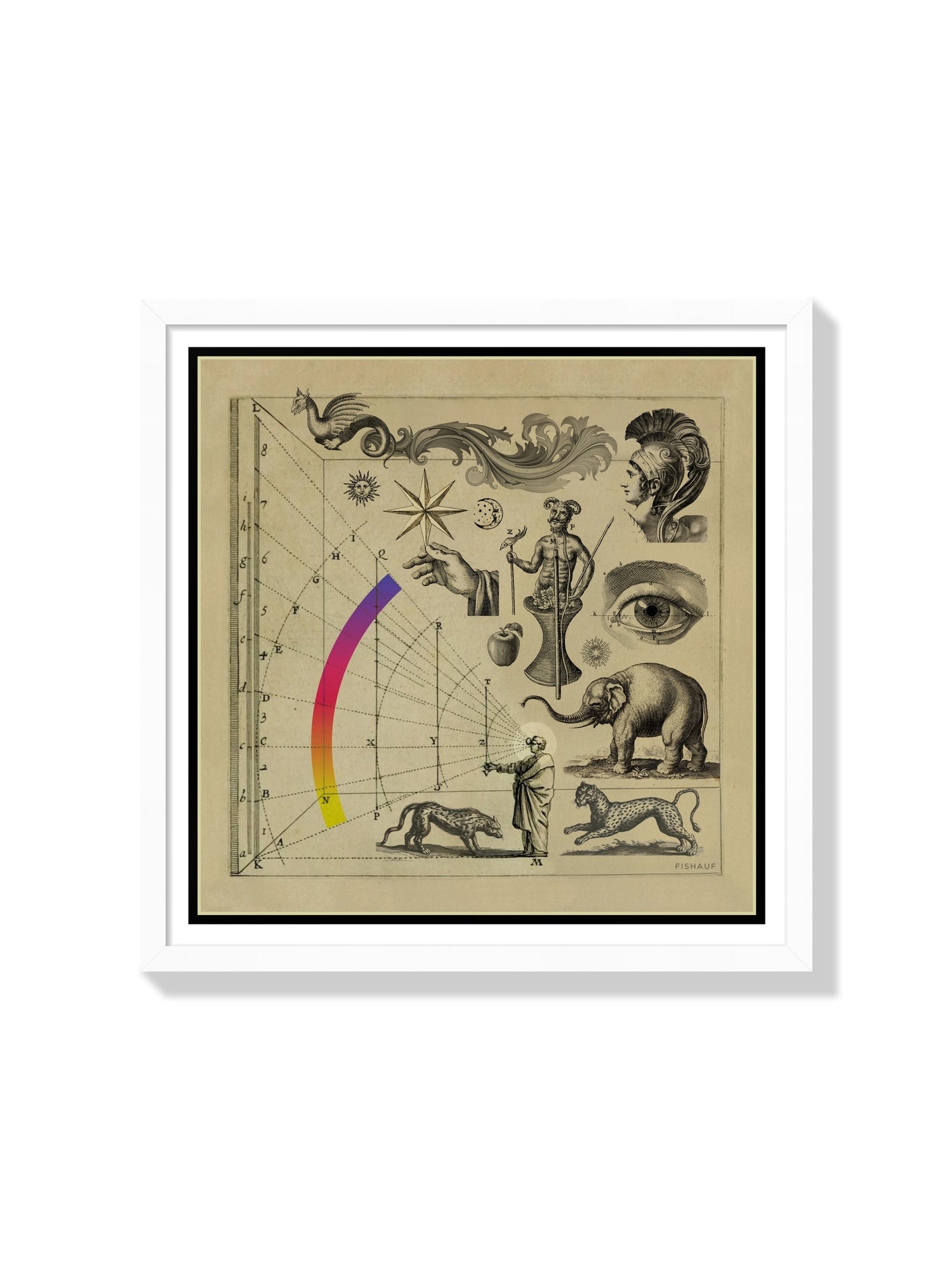 Fine art print "VISION" by Louis Fishauf in white frame. |frame=White Frame|