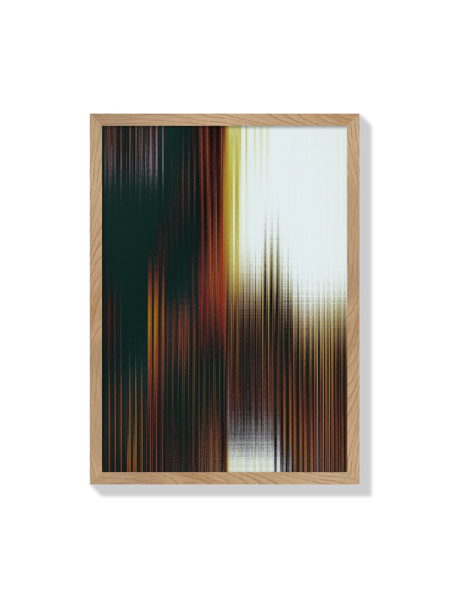 "Glitch 26.227 - Vessel" fine art print by Aaron Borchardt in a natural frame. |frame=Natural Frame|