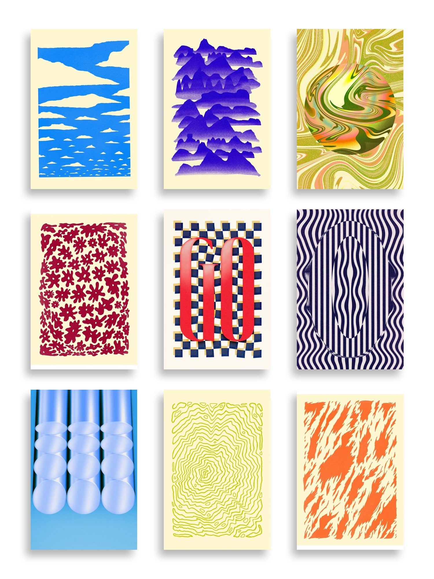 Fergus Hannant Art Print Bundle — artwork selection grid by Fergus Hannant