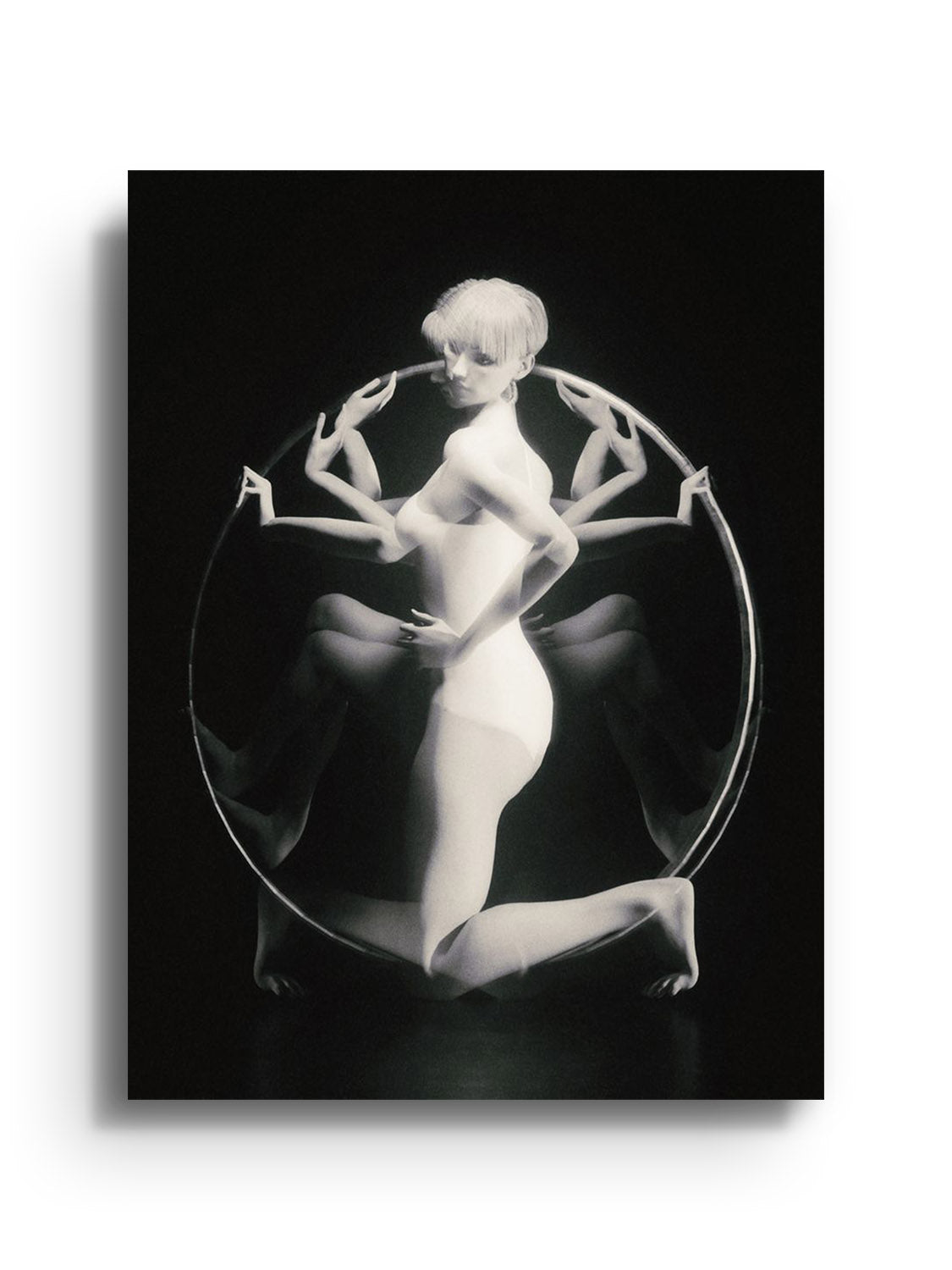 "Dancer in the Dark" by denisa rahma, unframed art print displaying an intricate dance scene.