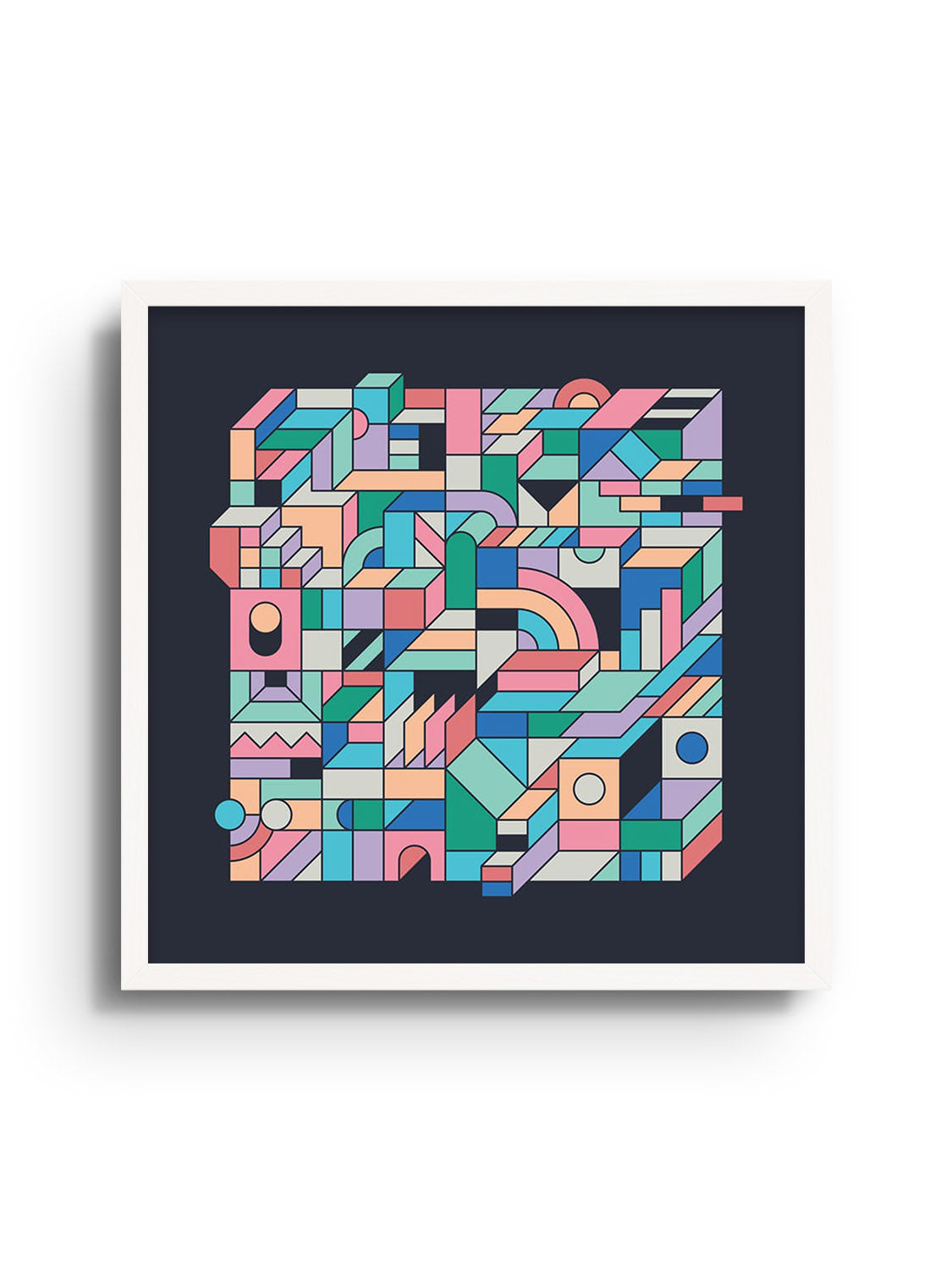 Fine art print "Mental Block 10" by Rick Crane in white frame. |frame=White Frame|
