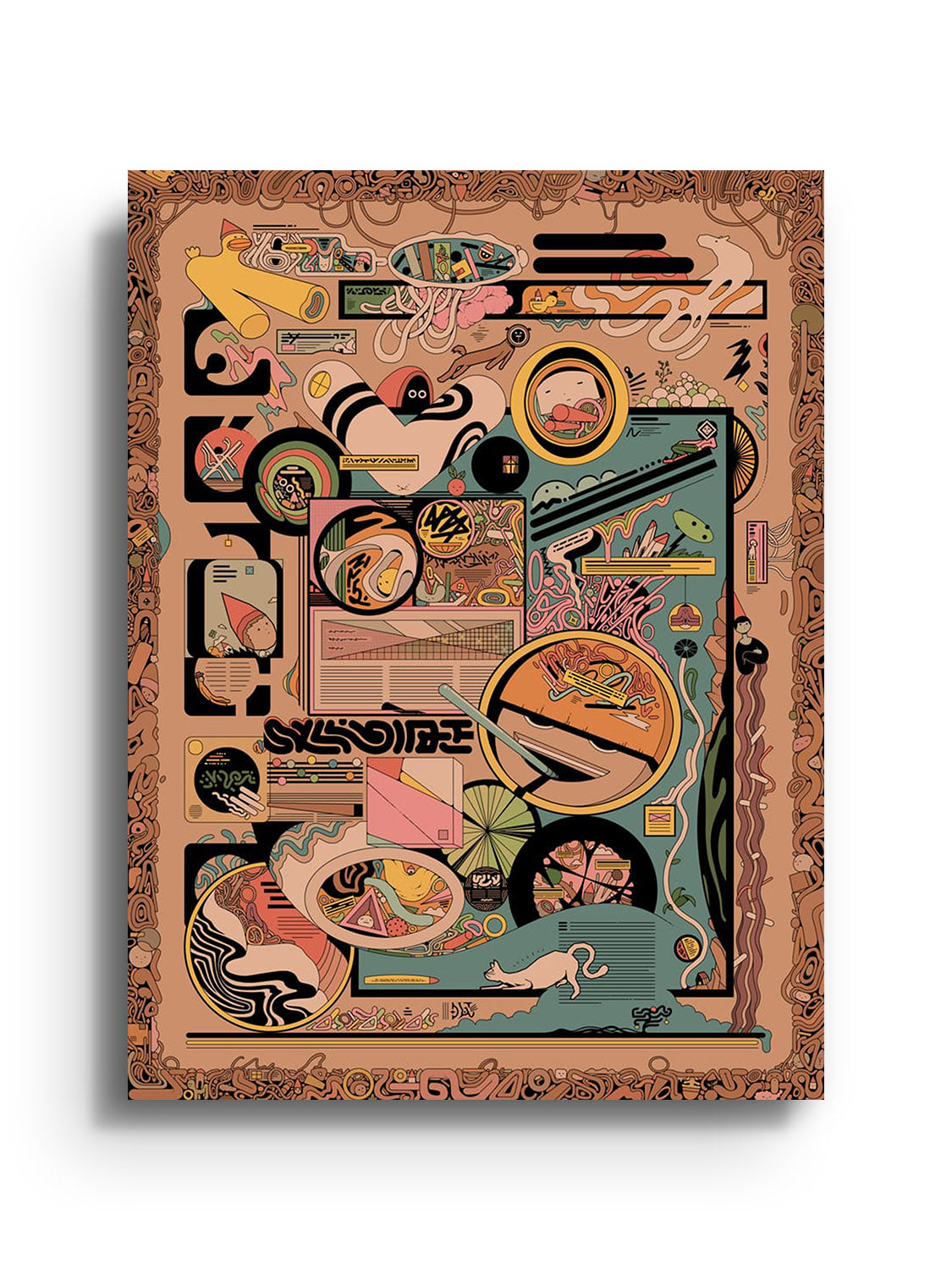 Unframed fine art print "Krabobitz" by Ori Toor featuring abstract design elements. |frame=Unframed|